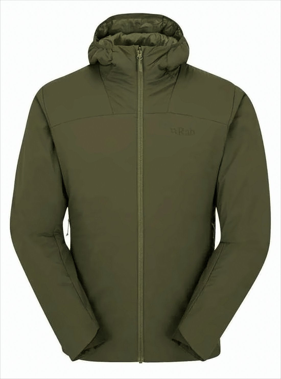 Minimalist Green Padded Jacket with Front Zipper