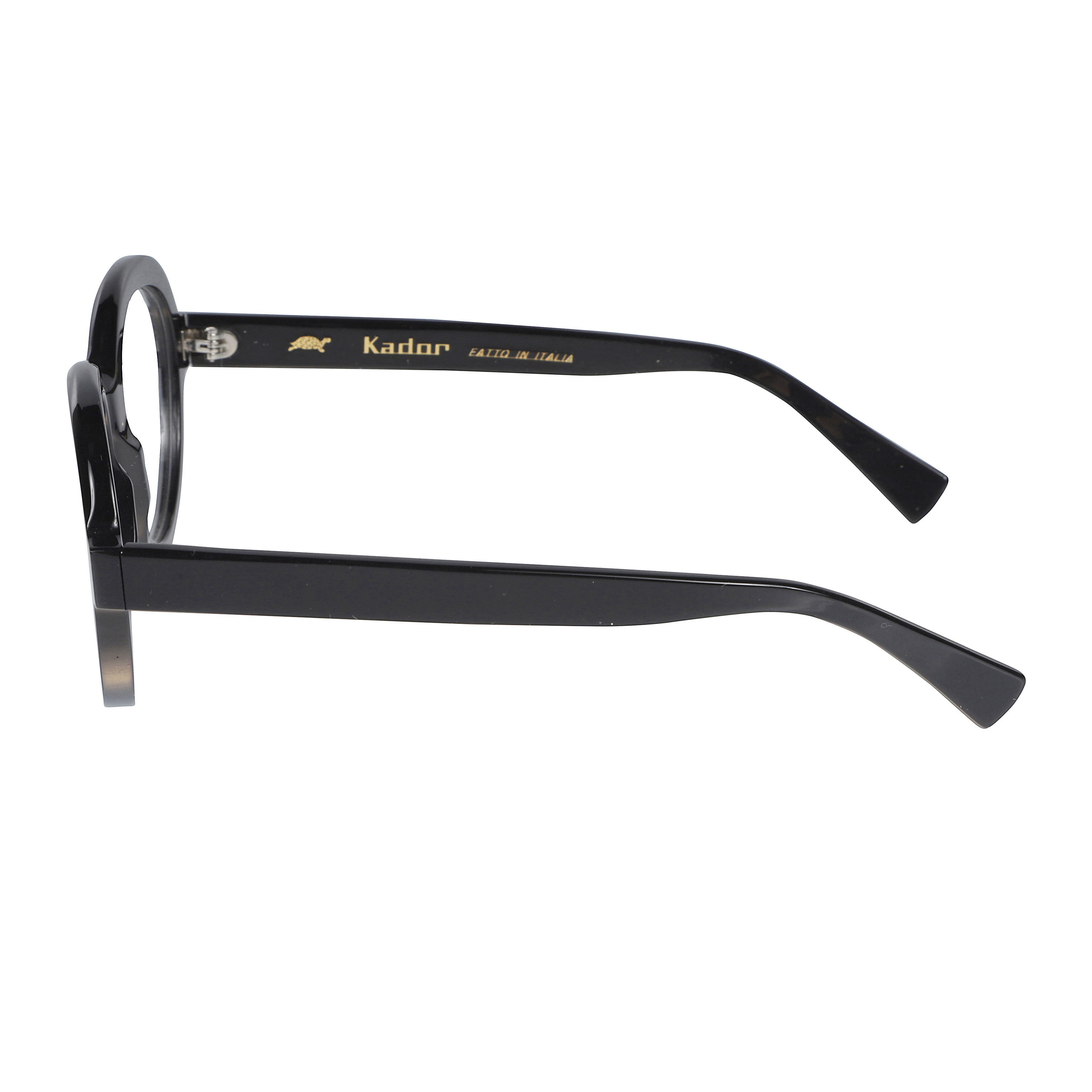 Karola Bold Rounded Frame Eyeglasses with Glossy Black Finish