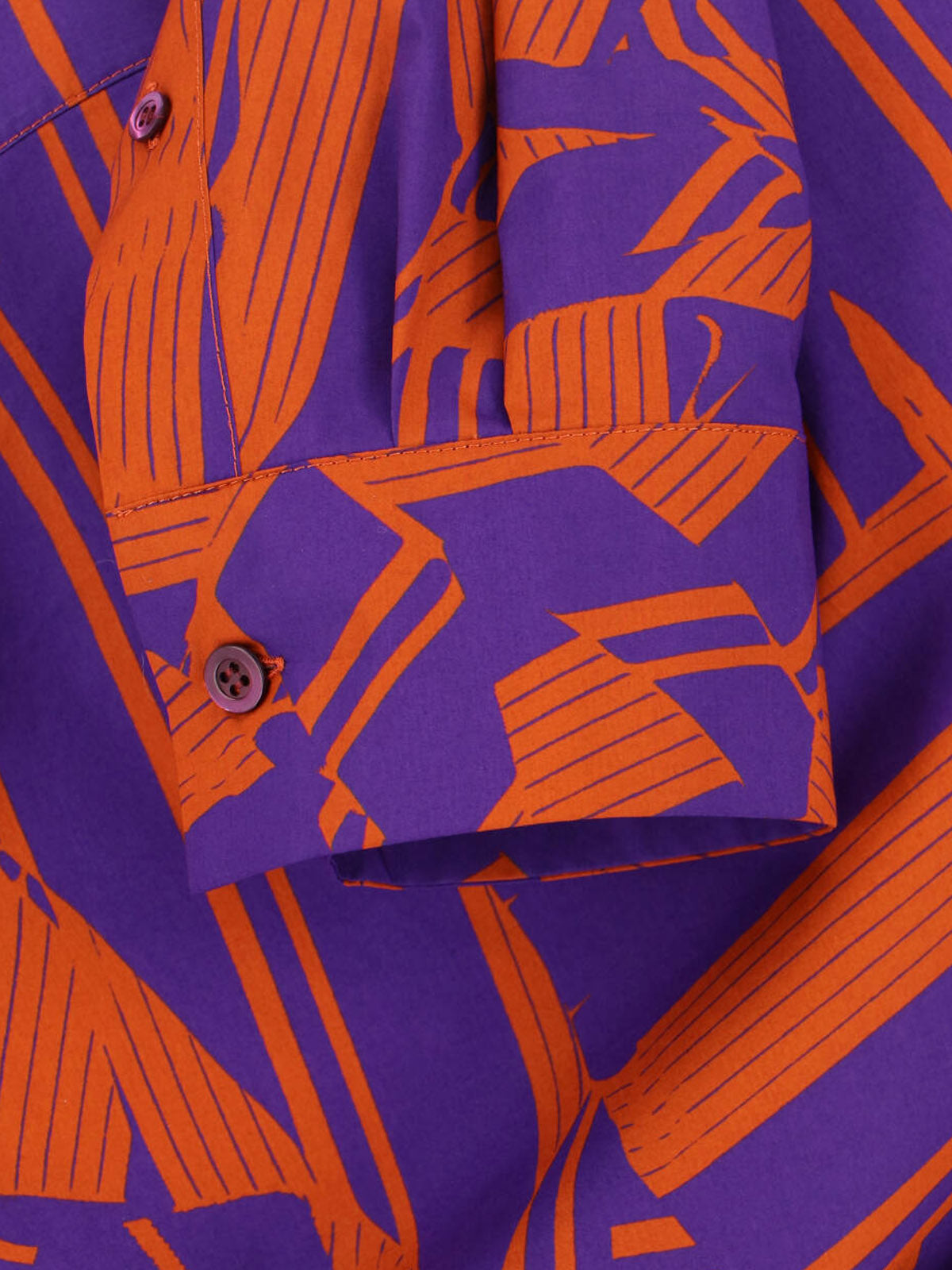 Vibrant Orange Button-Down Shirt With Structured Collar