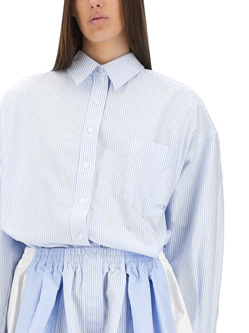 Short Striped Overalls