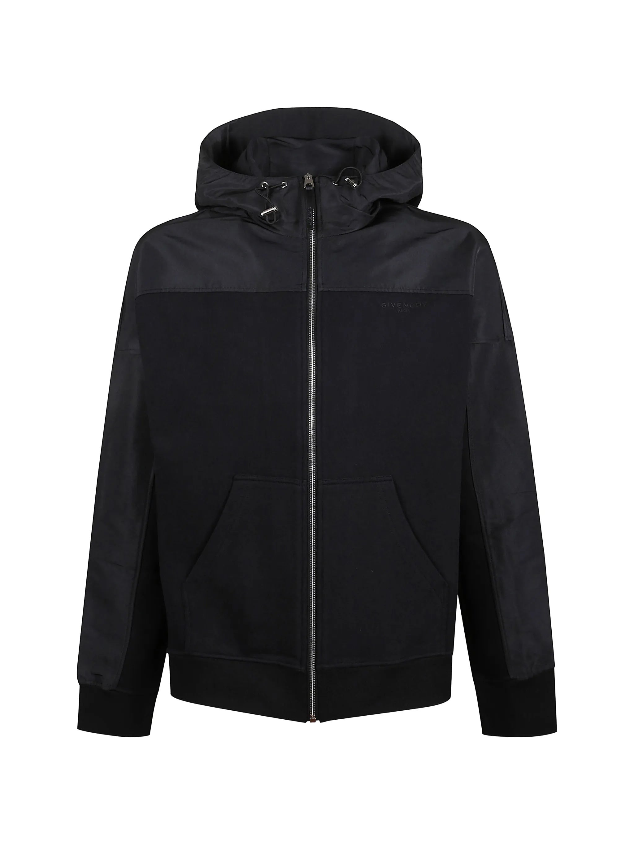 Black Full Zip Matte Shiny Windbreaker