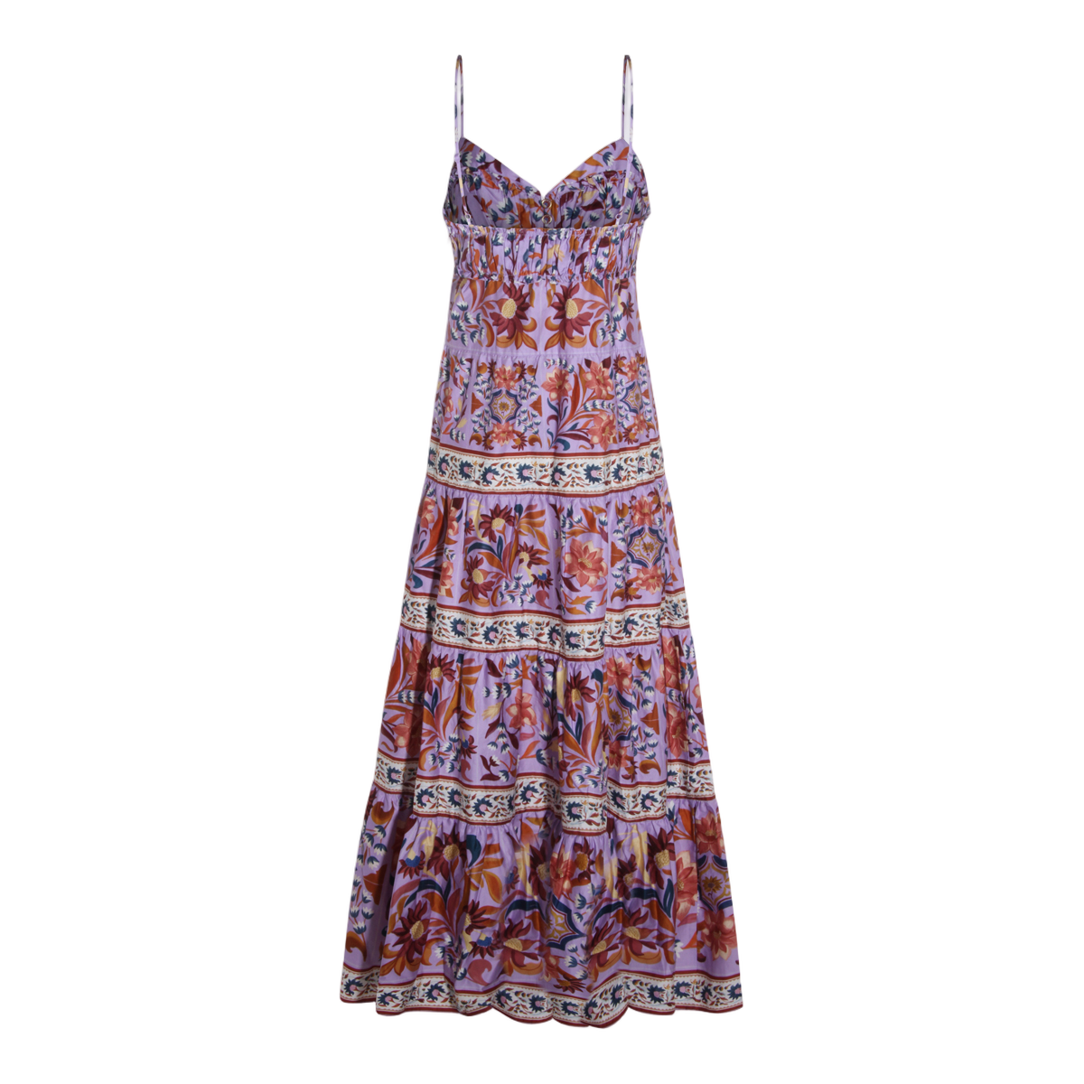 Midi Dress with Tropical Floral Print