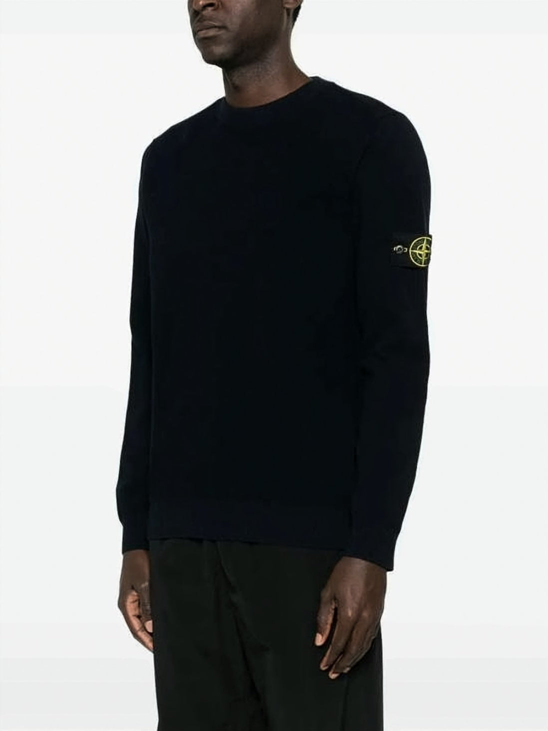 Crewneck Sweatshirt with Distinctive Patch Logo