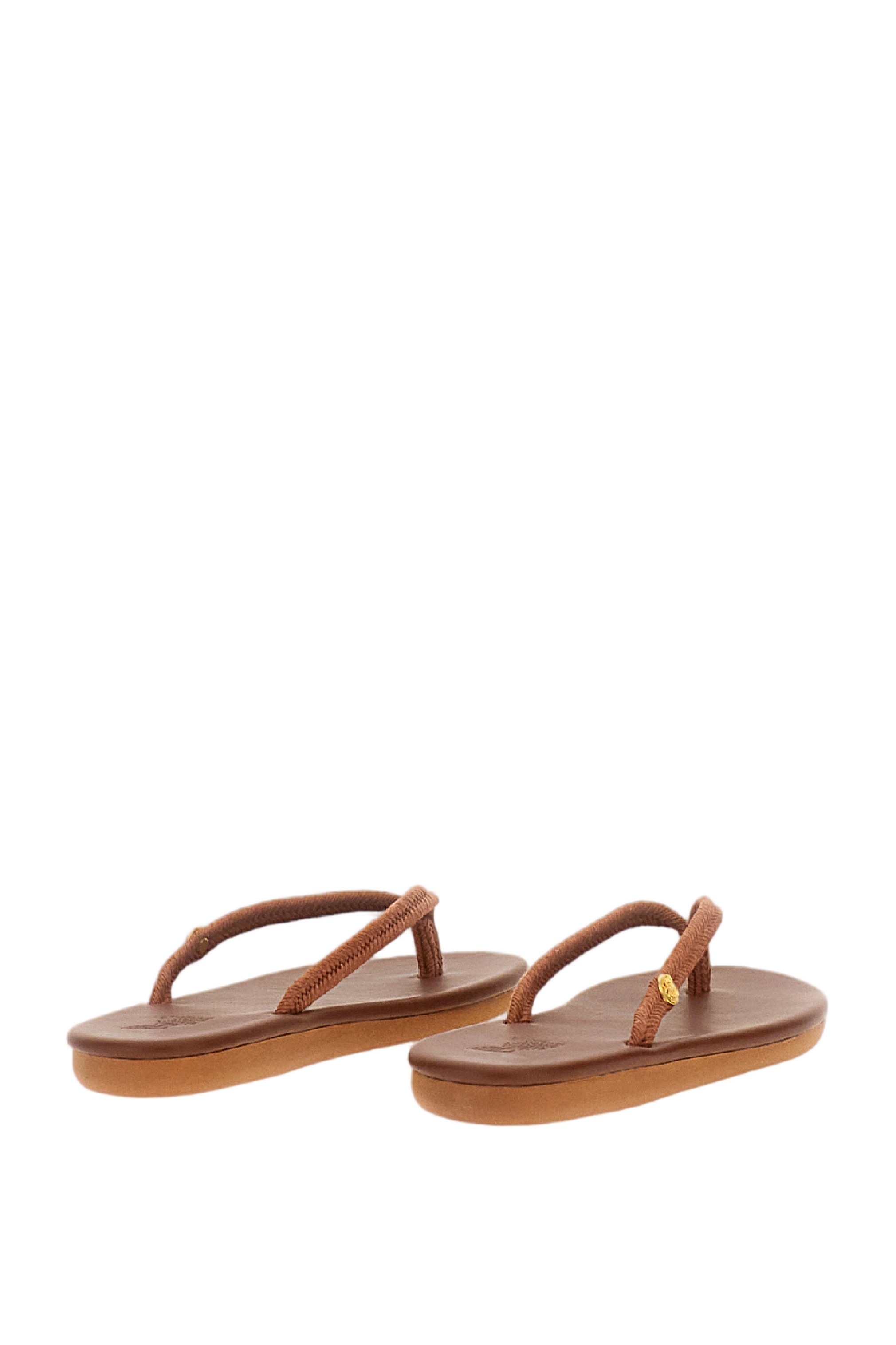 Tan Saionara Rope Leather Flip Flops