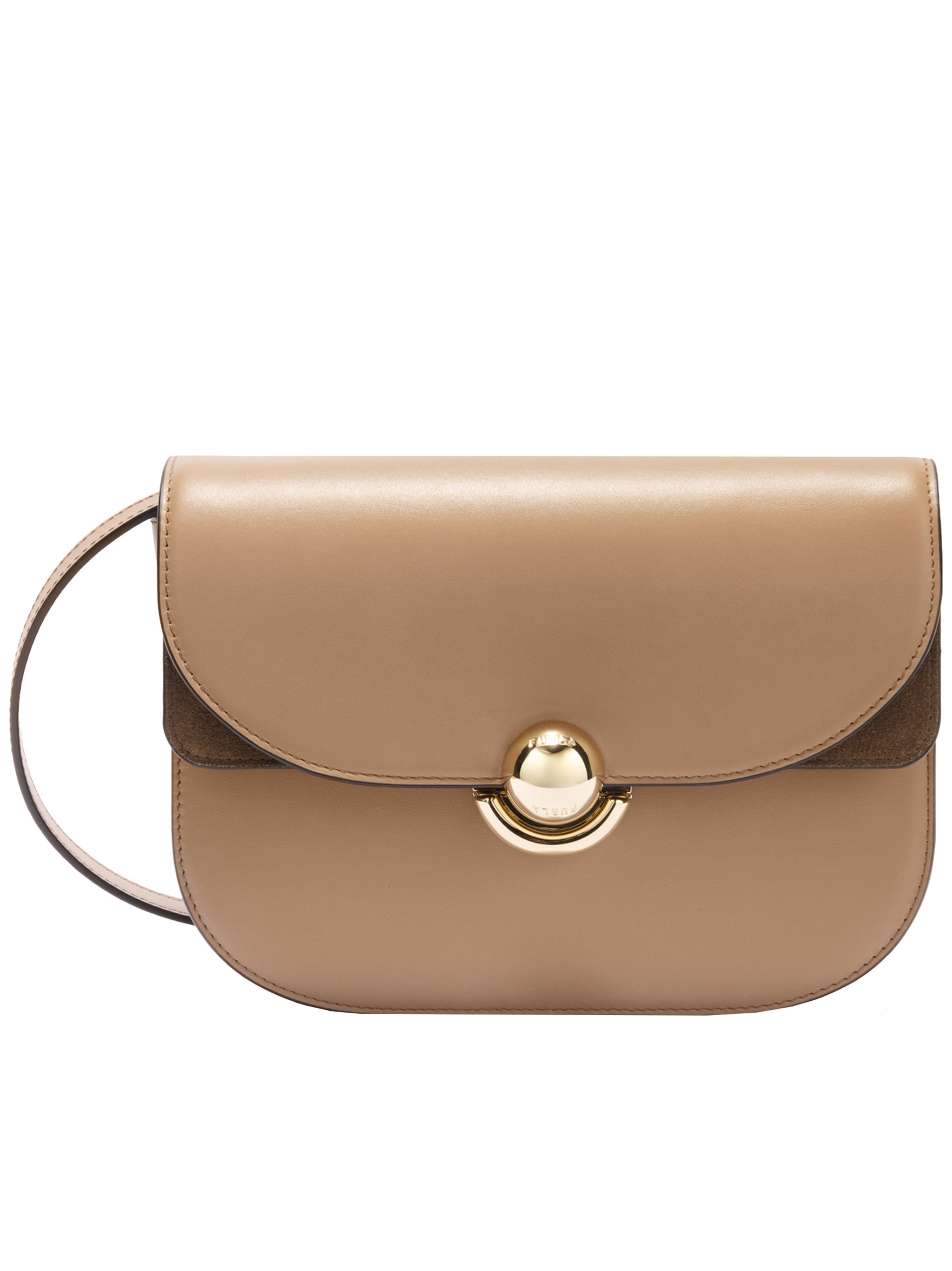 Sfera S Rectangular Minimalist Black Leather Bag