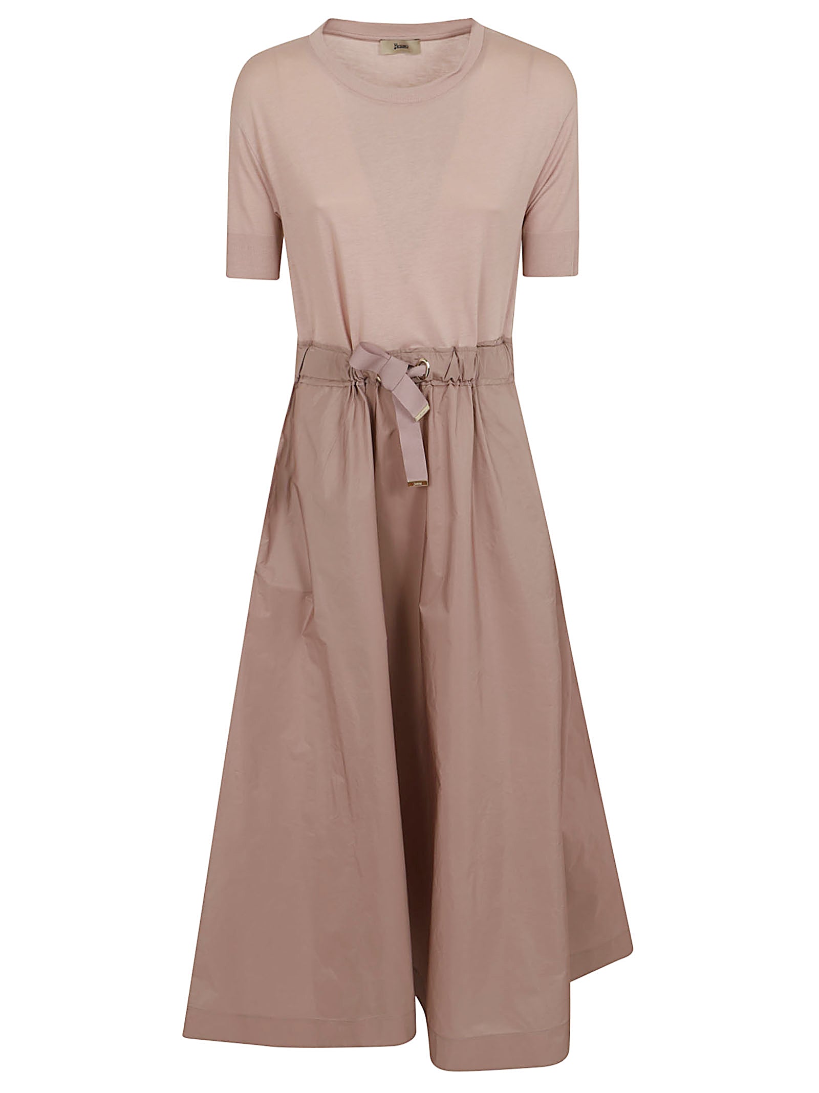 Cotton Jersey Top with Water-Repellent Taffeta Dress