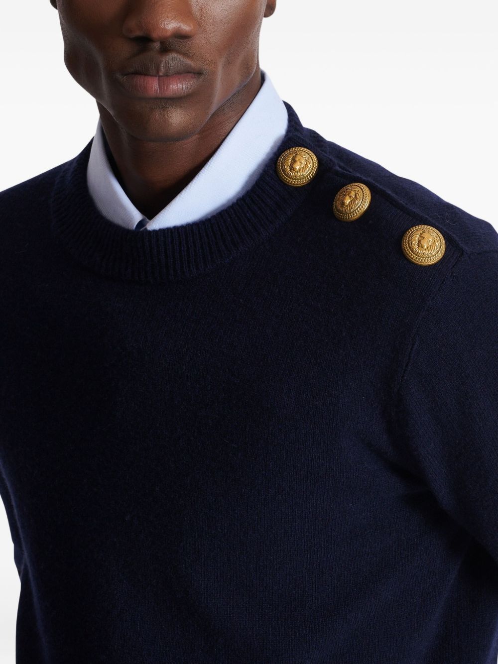 Granatowy sweter