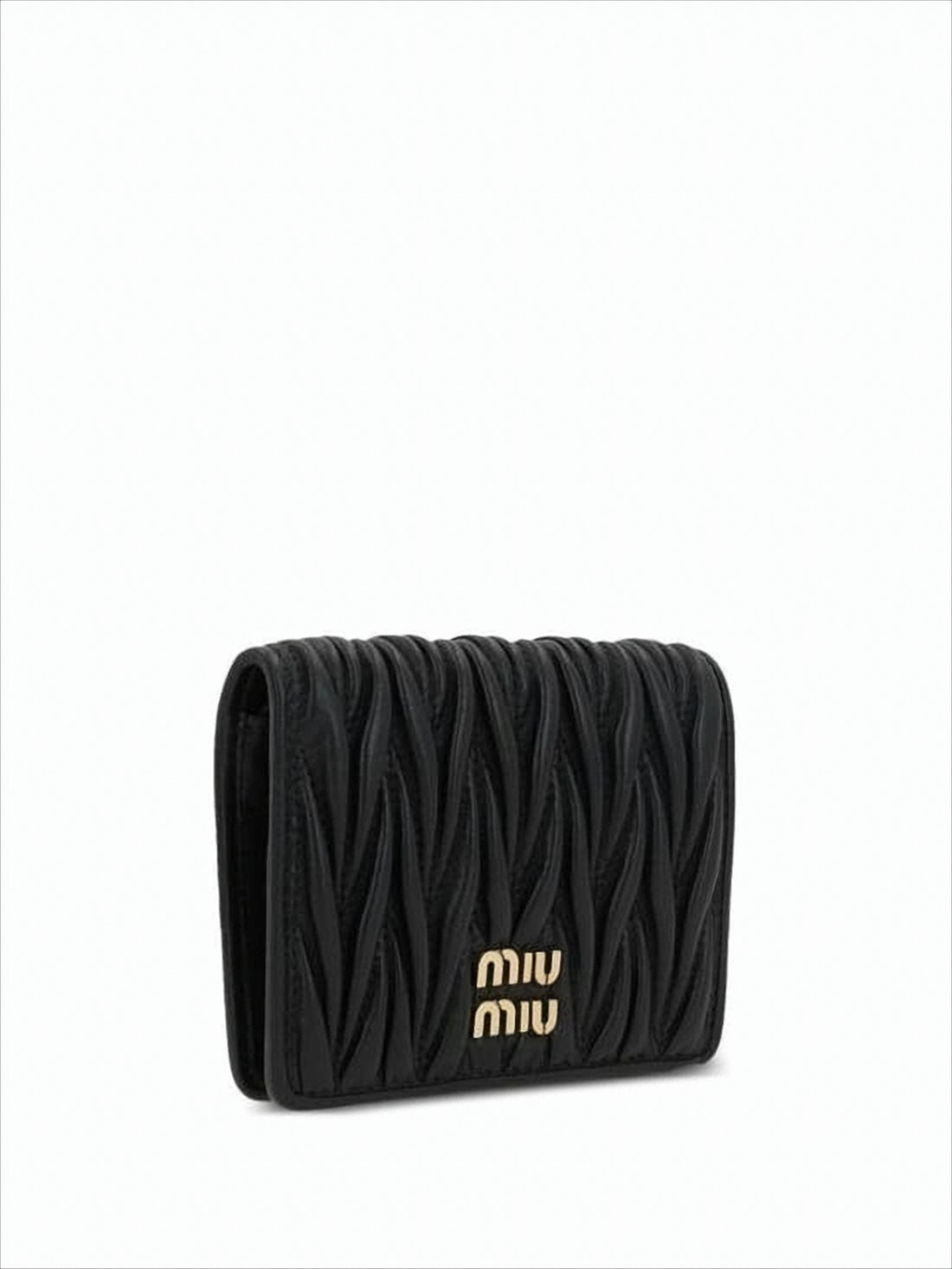 Compact Black Nappa Leather Wallet