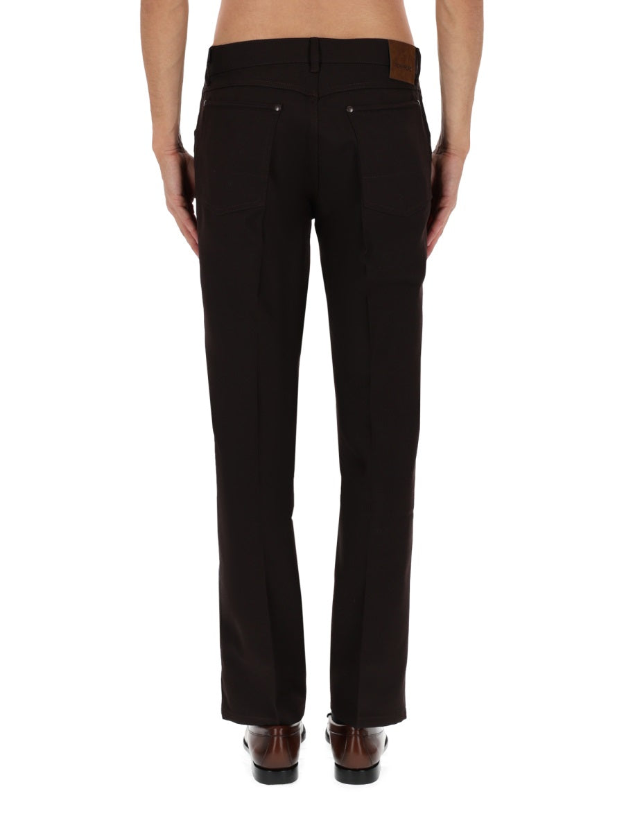 Straight-Leg Casual Pants With Five-Pocket Styling