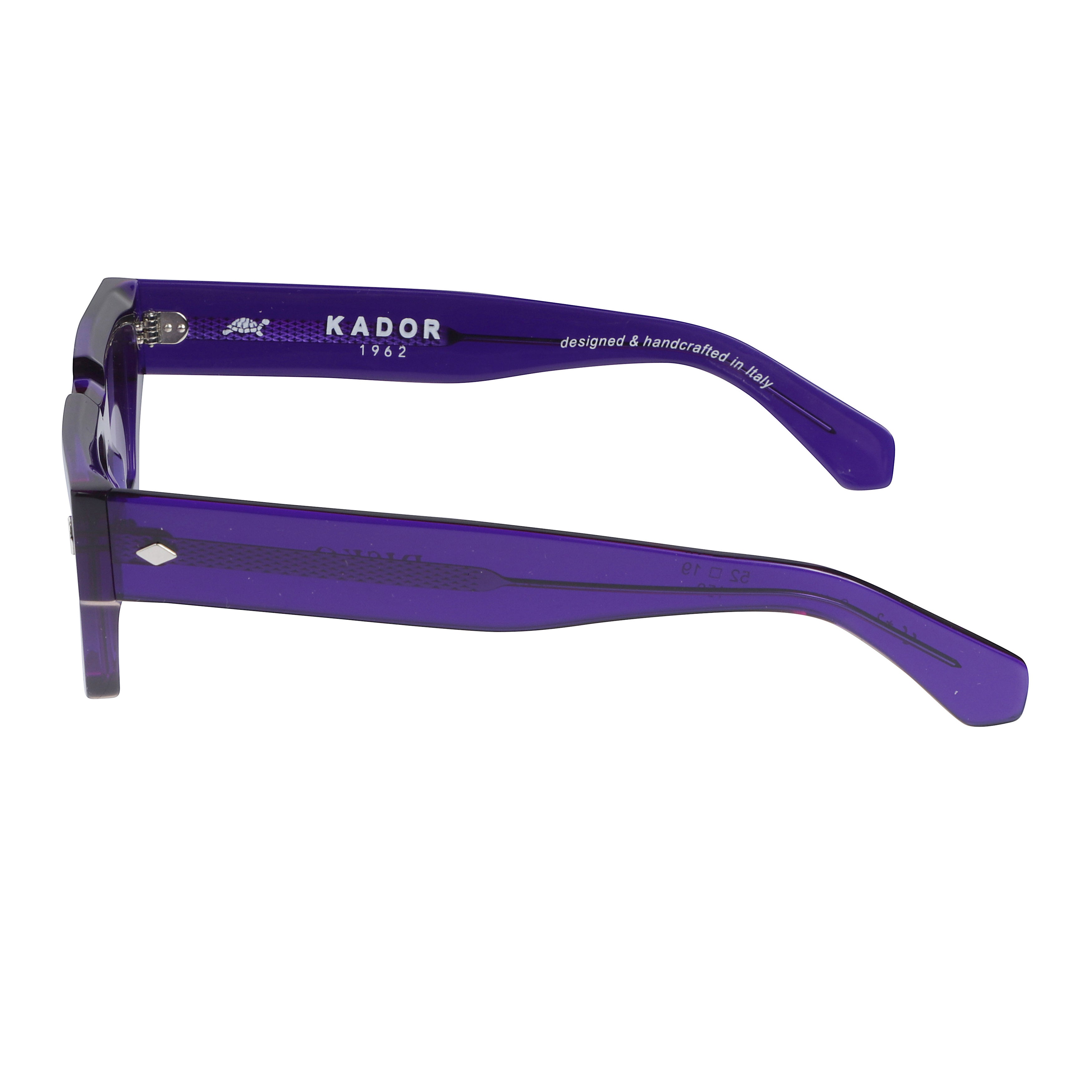 Disko Translucent Deep Purple Rectangular Frame Sunglasses