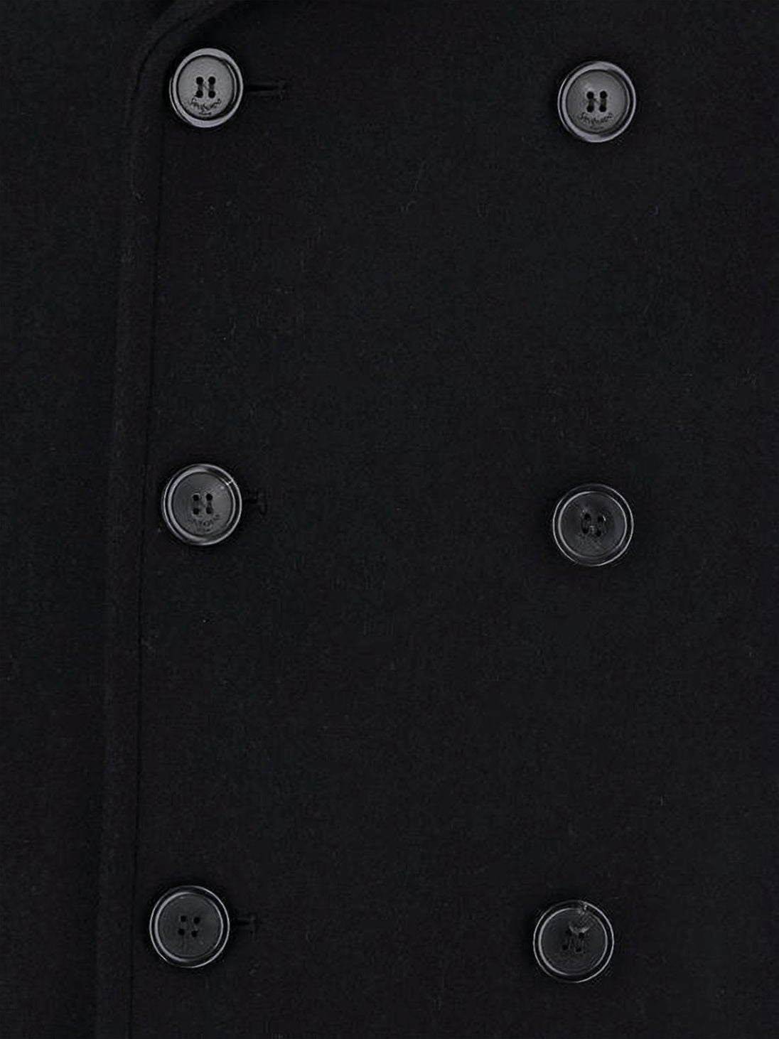 Double-Breasted Wool Coat with Structured Silhouette