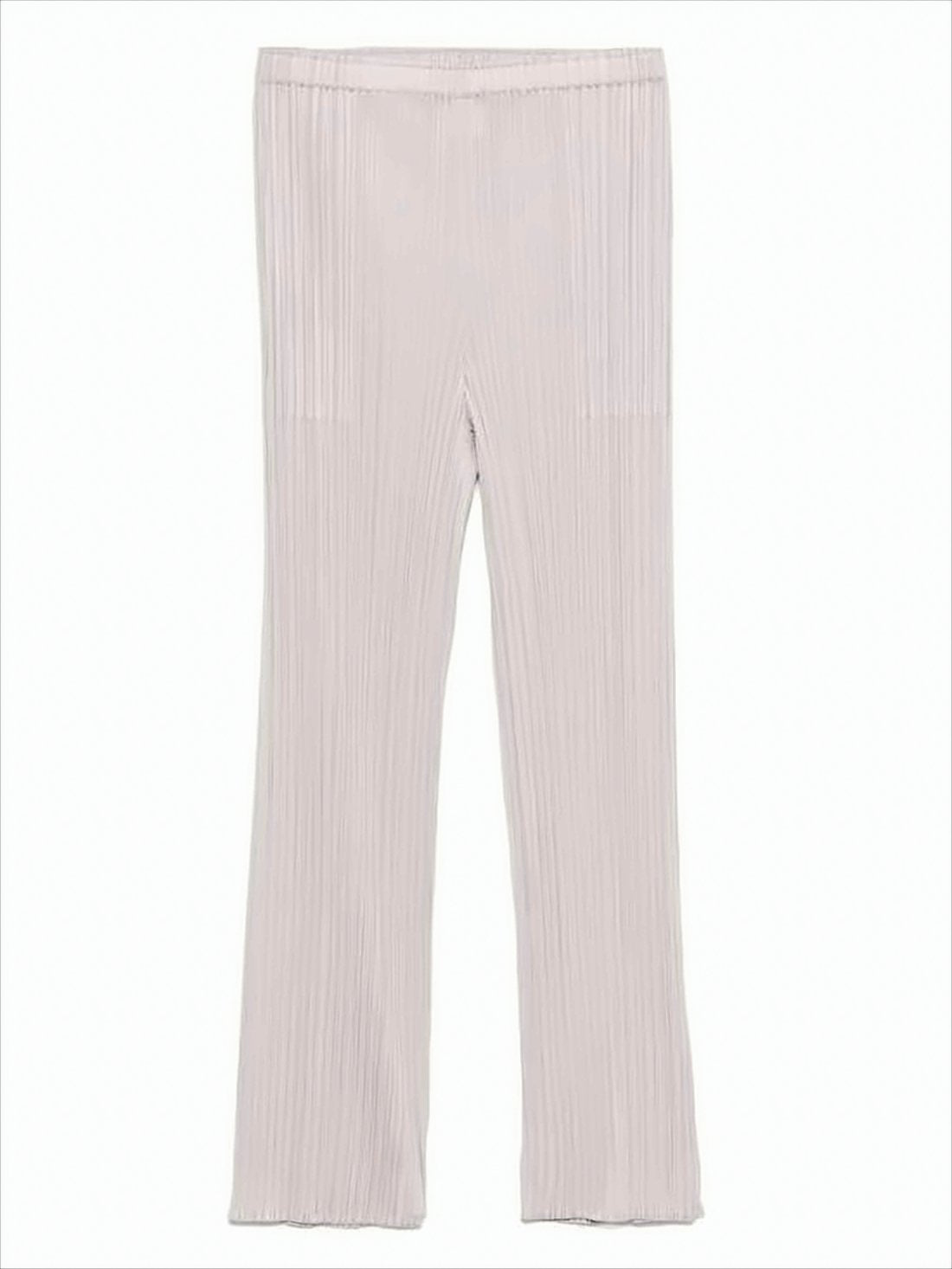 Relaxed-Fit Straight Leg Pants with Pleated Texture