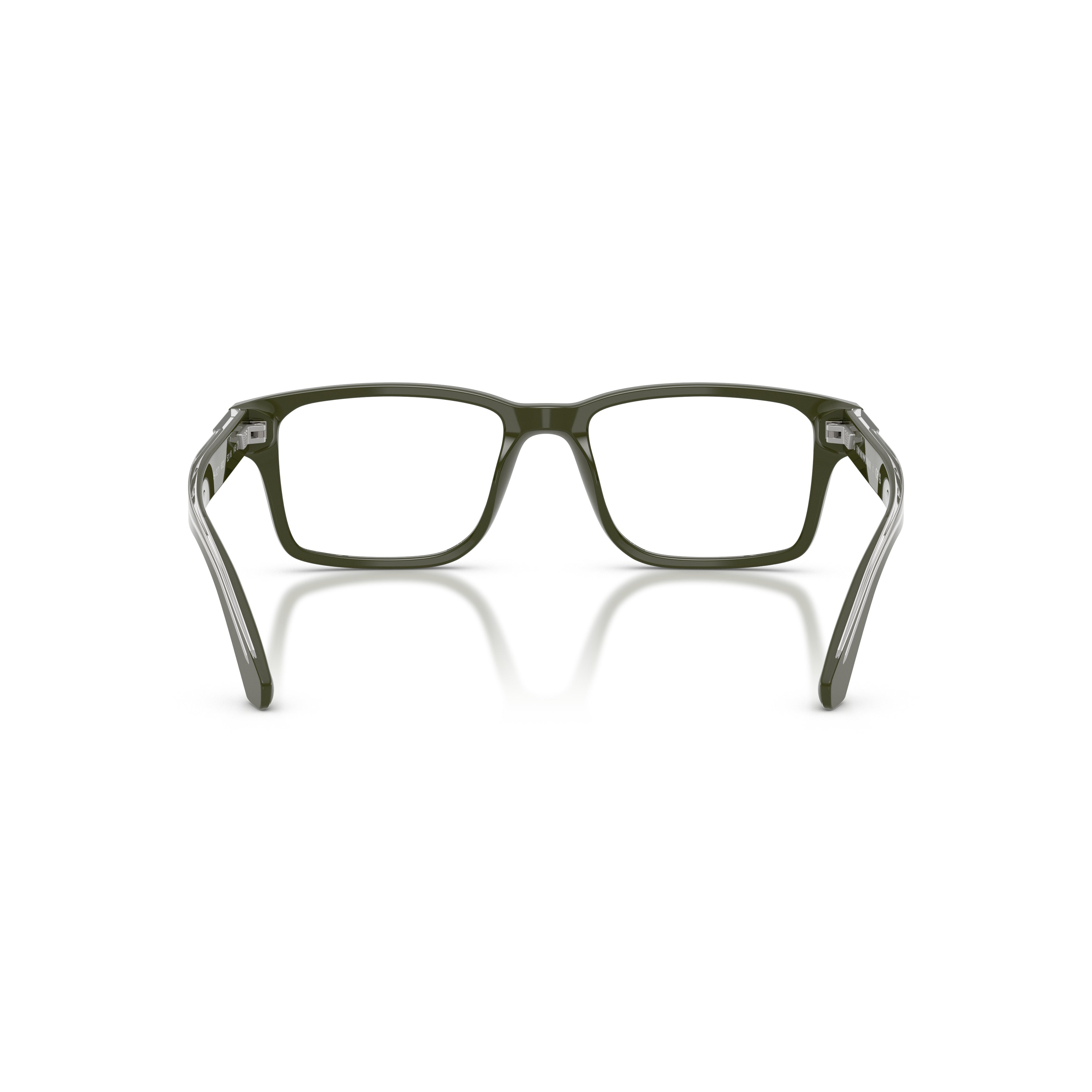 0ea3271 Rectangular Olive Green Eyeglasses with Metallic Accents