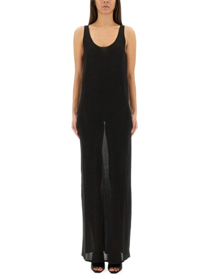 Floor-Length Lurex Knit Dress