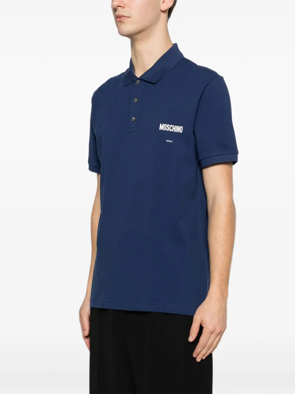 Relaxed-Fit Polo Shirt With Ribbed Details And Logo Accents