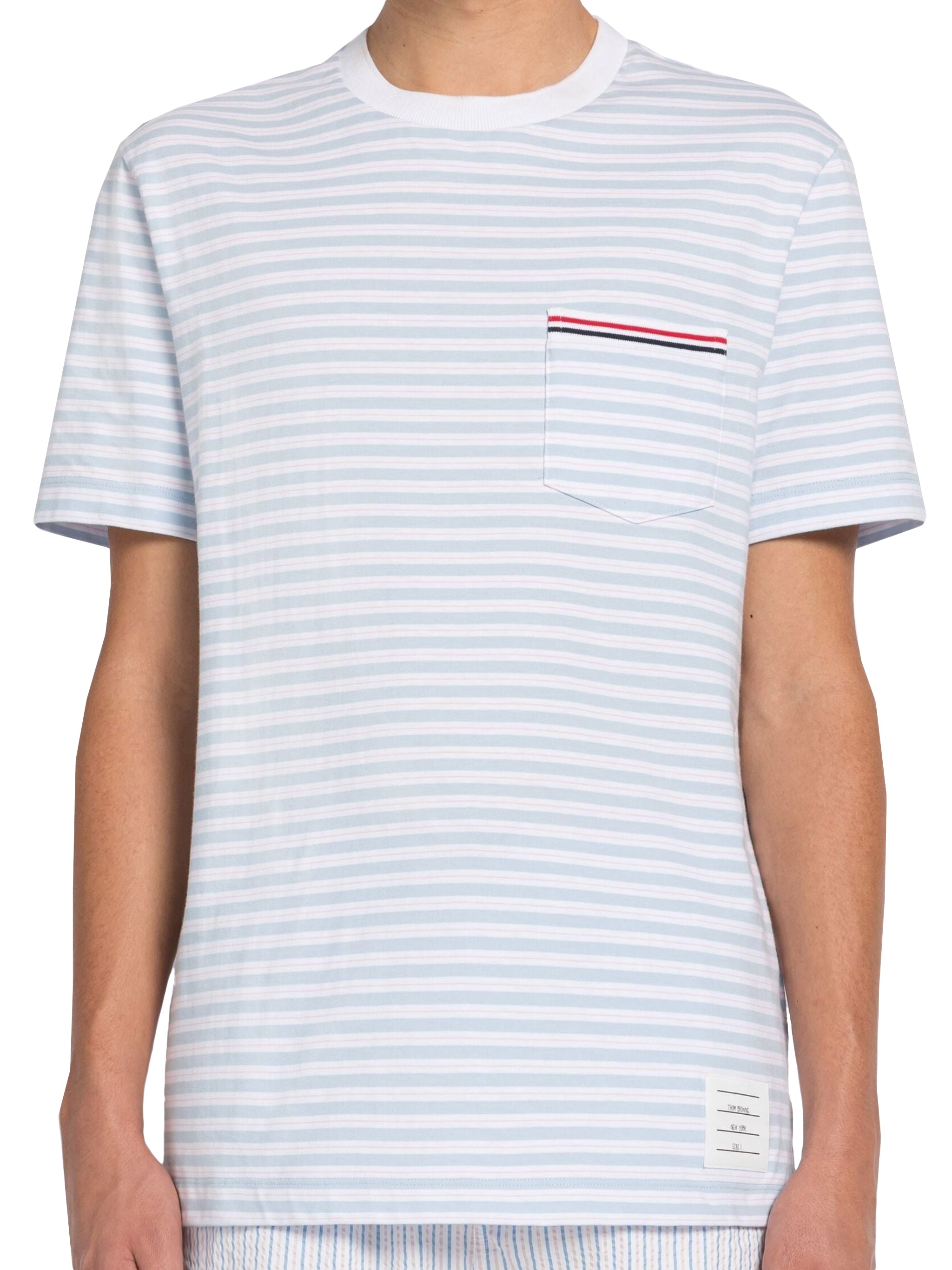 Short-Sleeve T-Shirt with Tricolor Pocket Detail