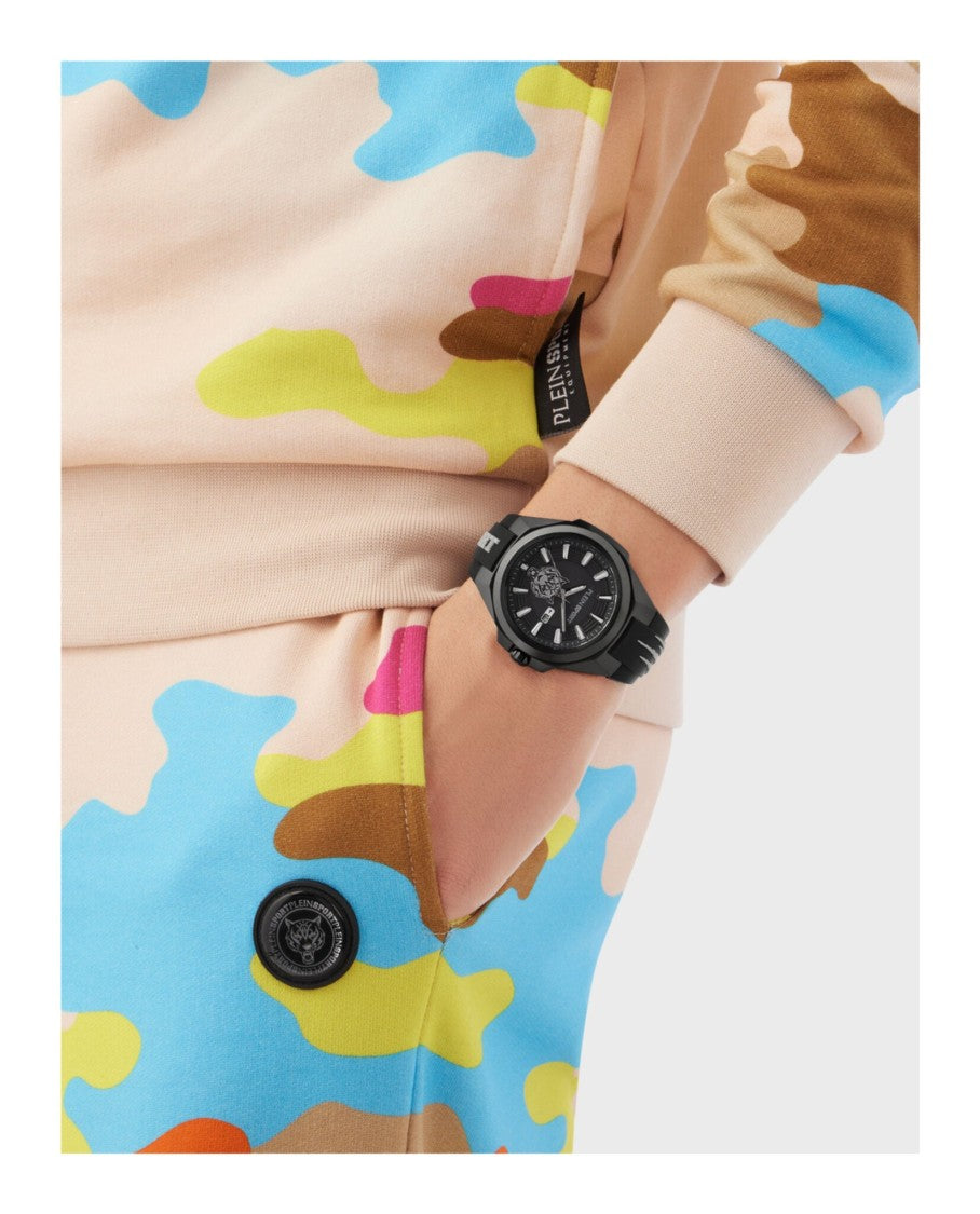 Tigermaster Black Silicone Watch With 47Mm Case