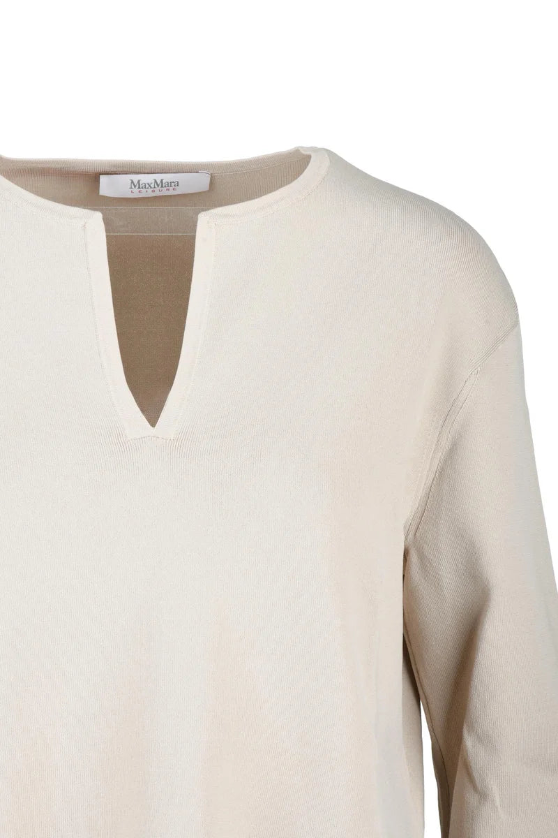 Three-Quarter Sleeve Knit - Beige