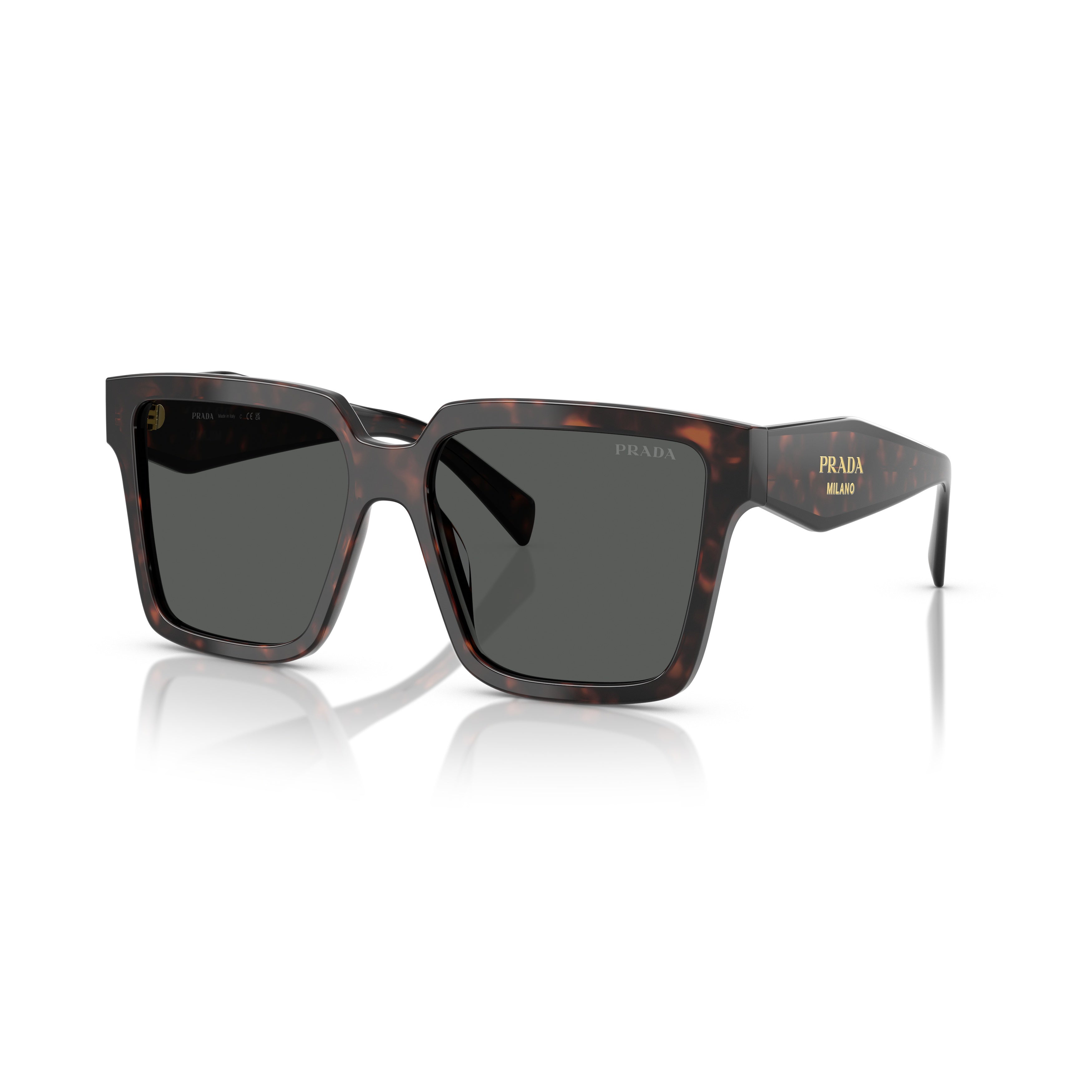0pr 24zs Oversized Square Frame Tortoiseshell Sunglasses