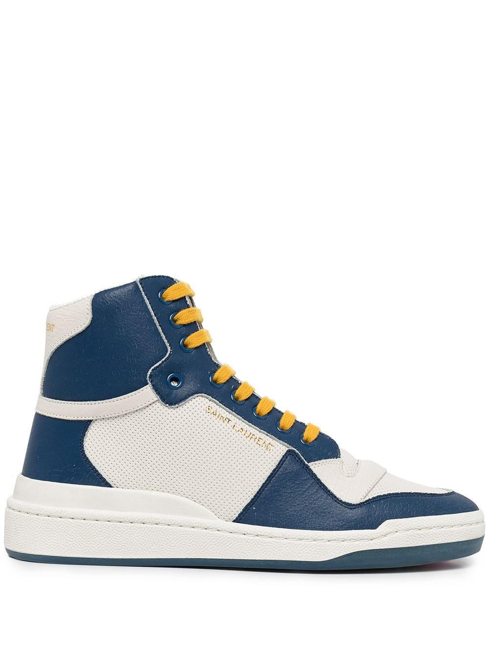 White/Blue Sl24 High Top Sneakers