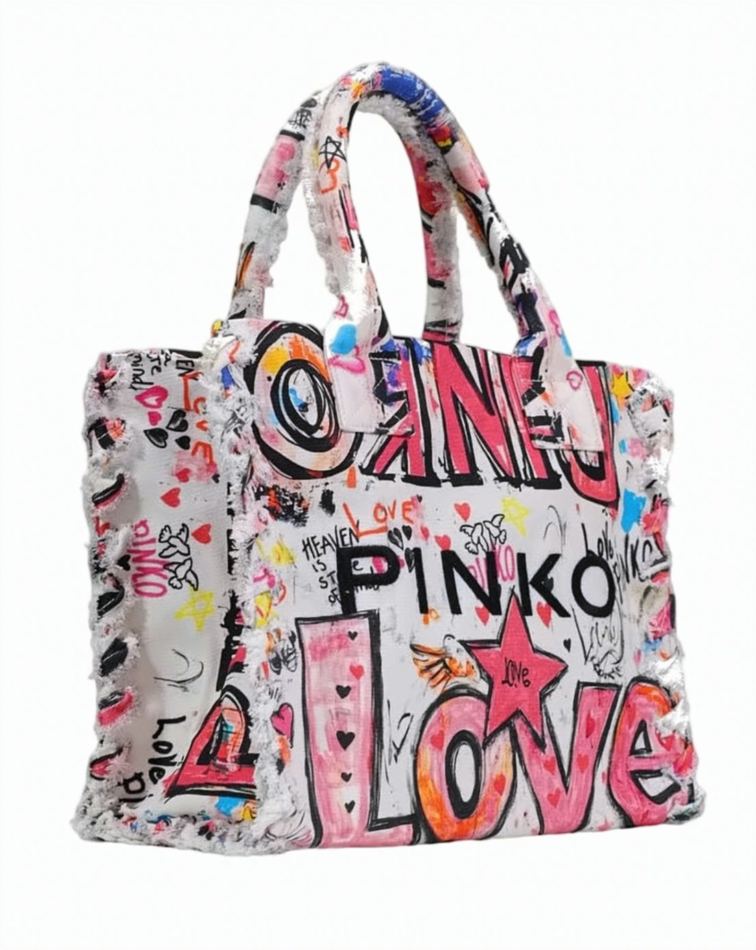 White Beach Shopper Canvas Print Bag