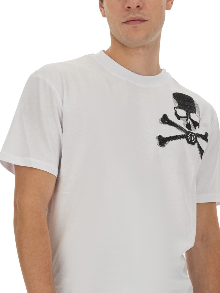White T-Shirt With Skull