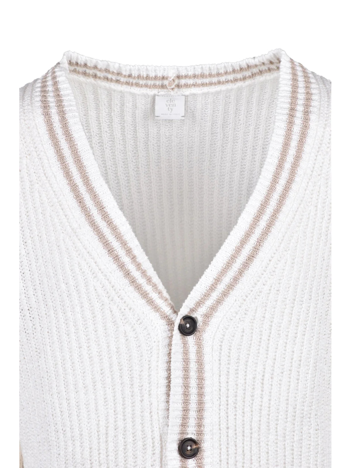 White Cotton Men Cardigan