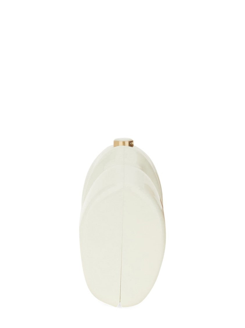 Sculptural White Acrylic Clutch