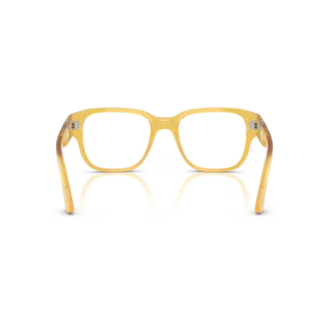 0po3374v Translucent Yellow Acetate Square Eyeglasses