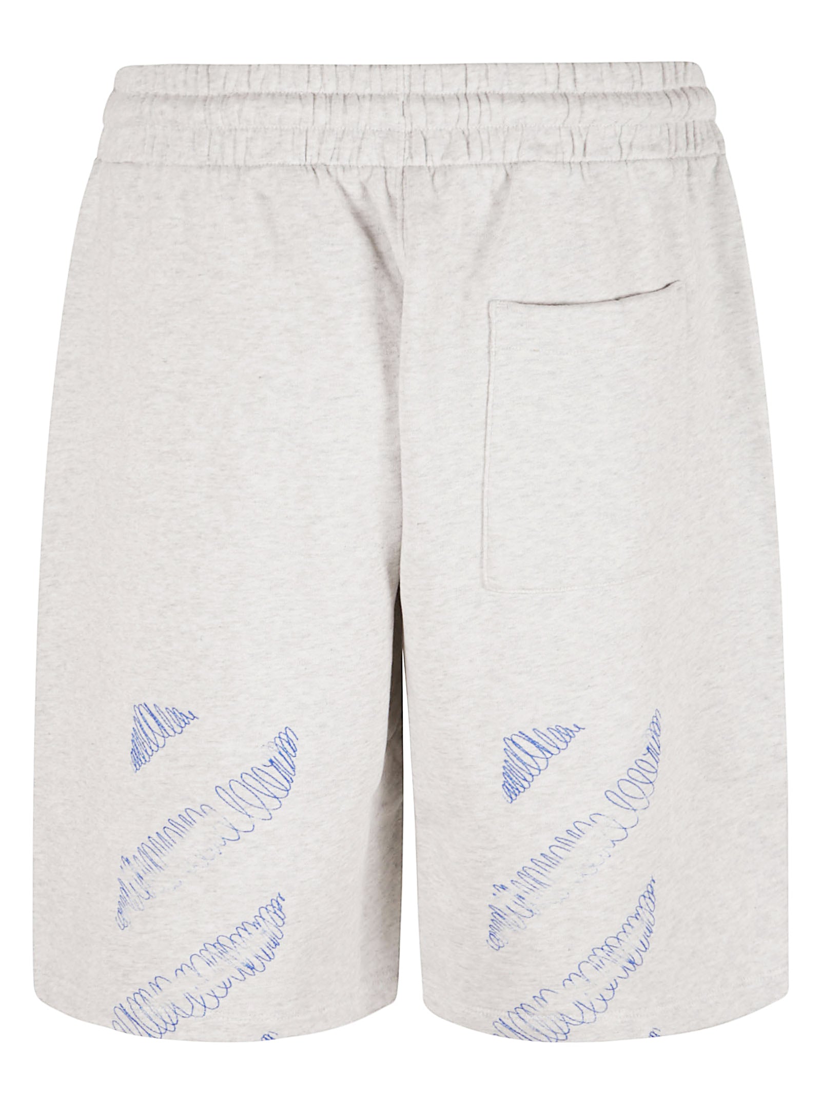 Light Heather Grey Cotton Shorts with Drawstring Waistband