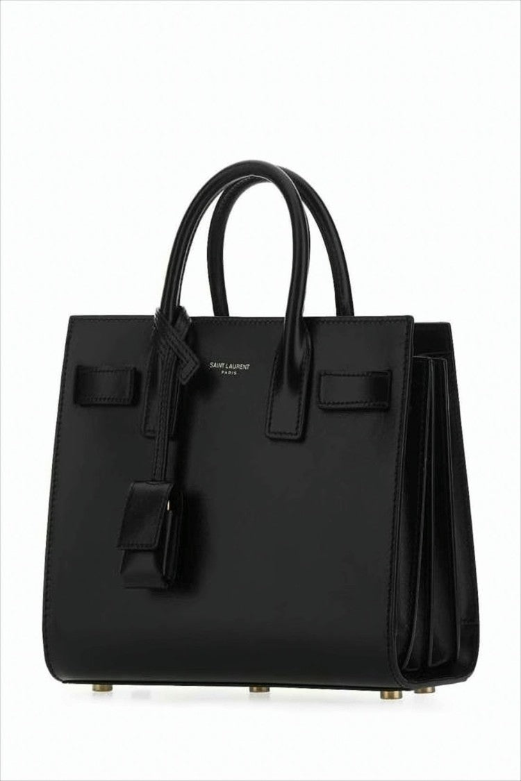 Smooth Calfskin Leather Tote Bag with Dual Handles