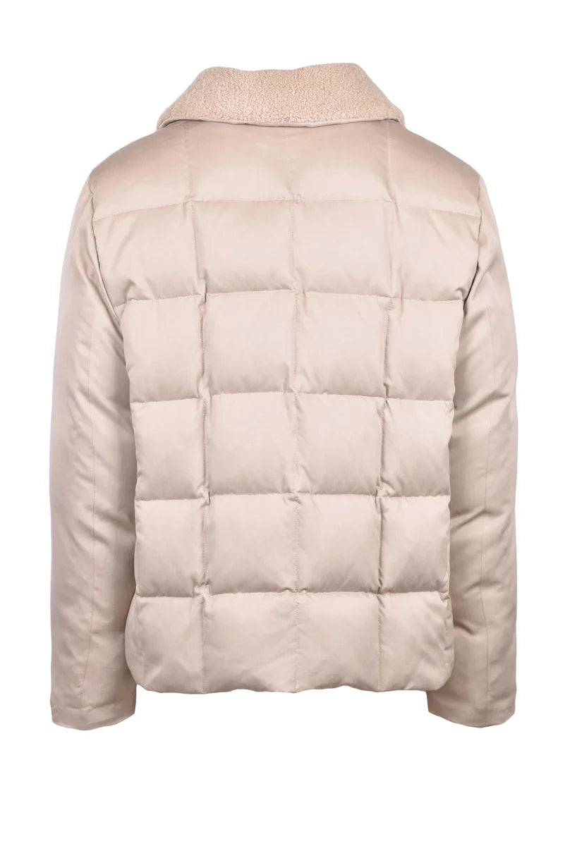 Silk Down Jacket - Beige