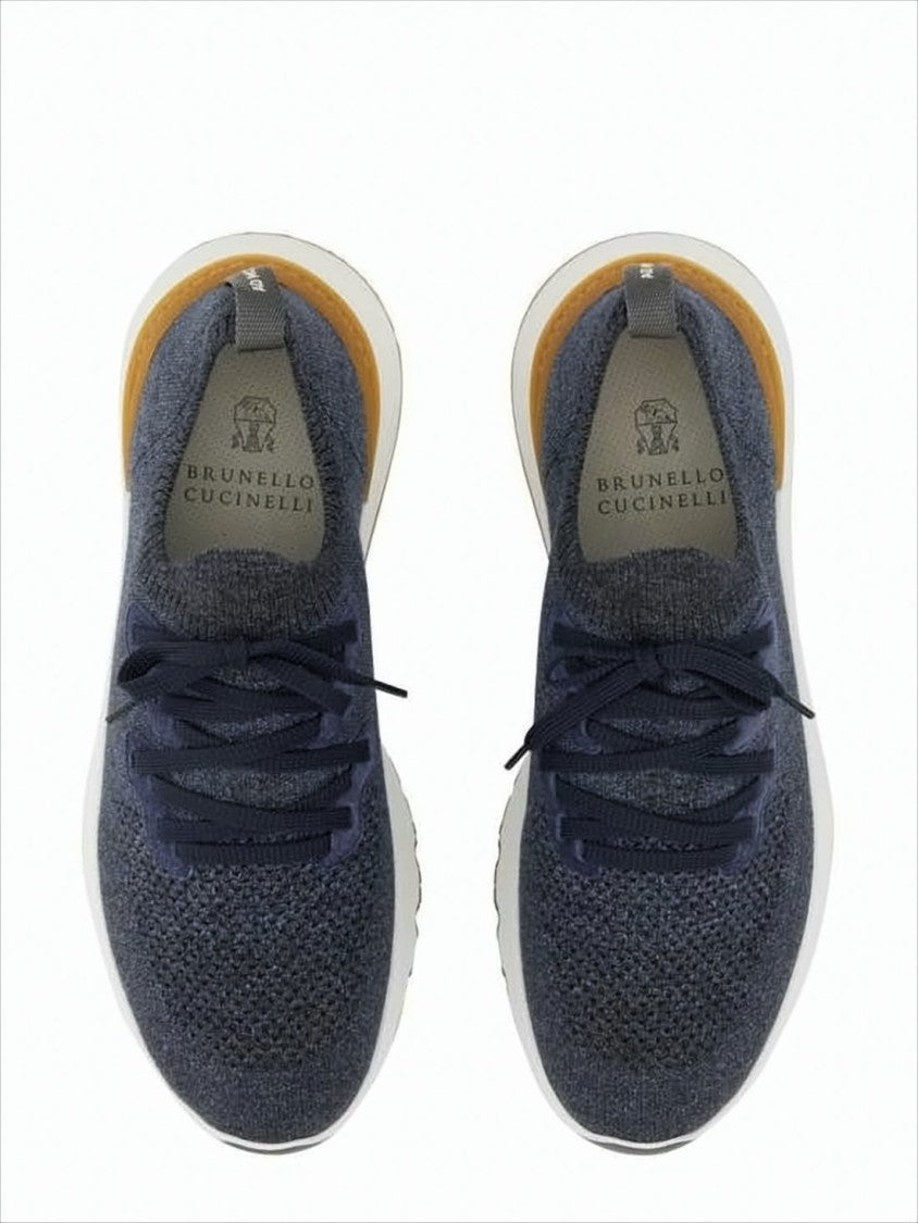 Breathable Knit Mesh Lace-Up Sneakers
