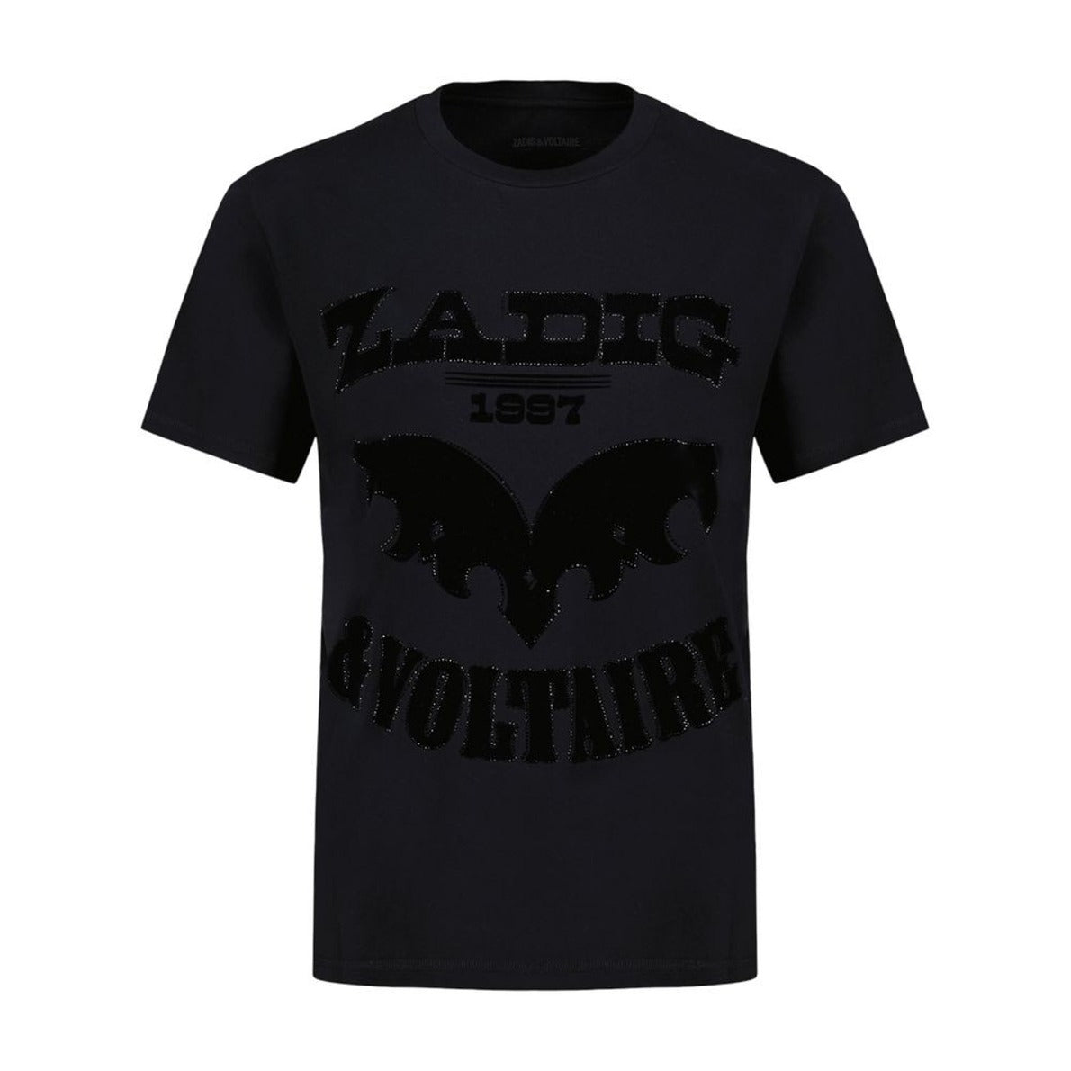 Edwin Hc Voltaire Flock Strass T-Shirt - Cotton - Black