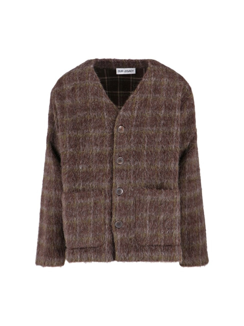 Plaid Cardigan – Brown