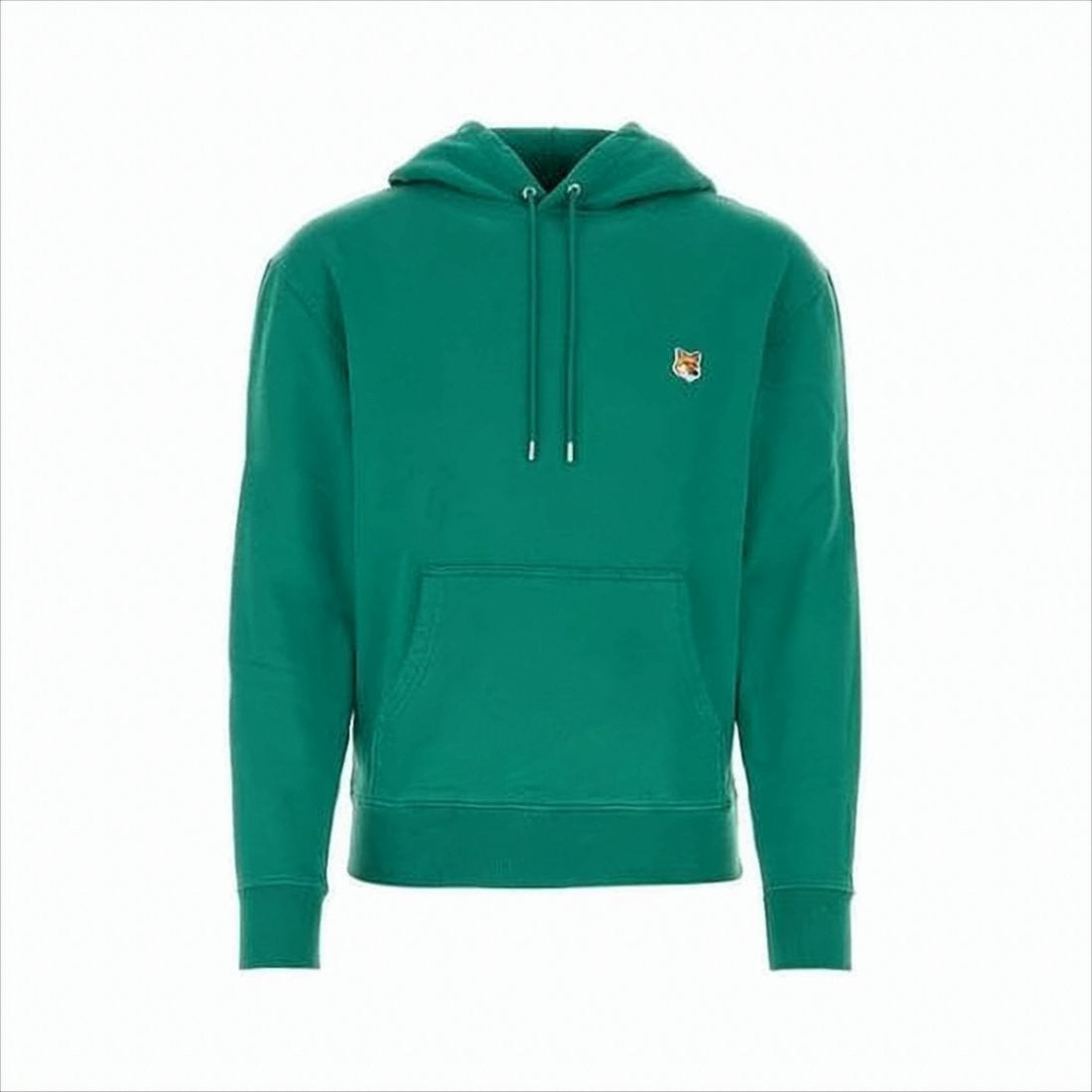 Adjustable Drawstring-Fit Hoodie With Embroidered Fox Logo