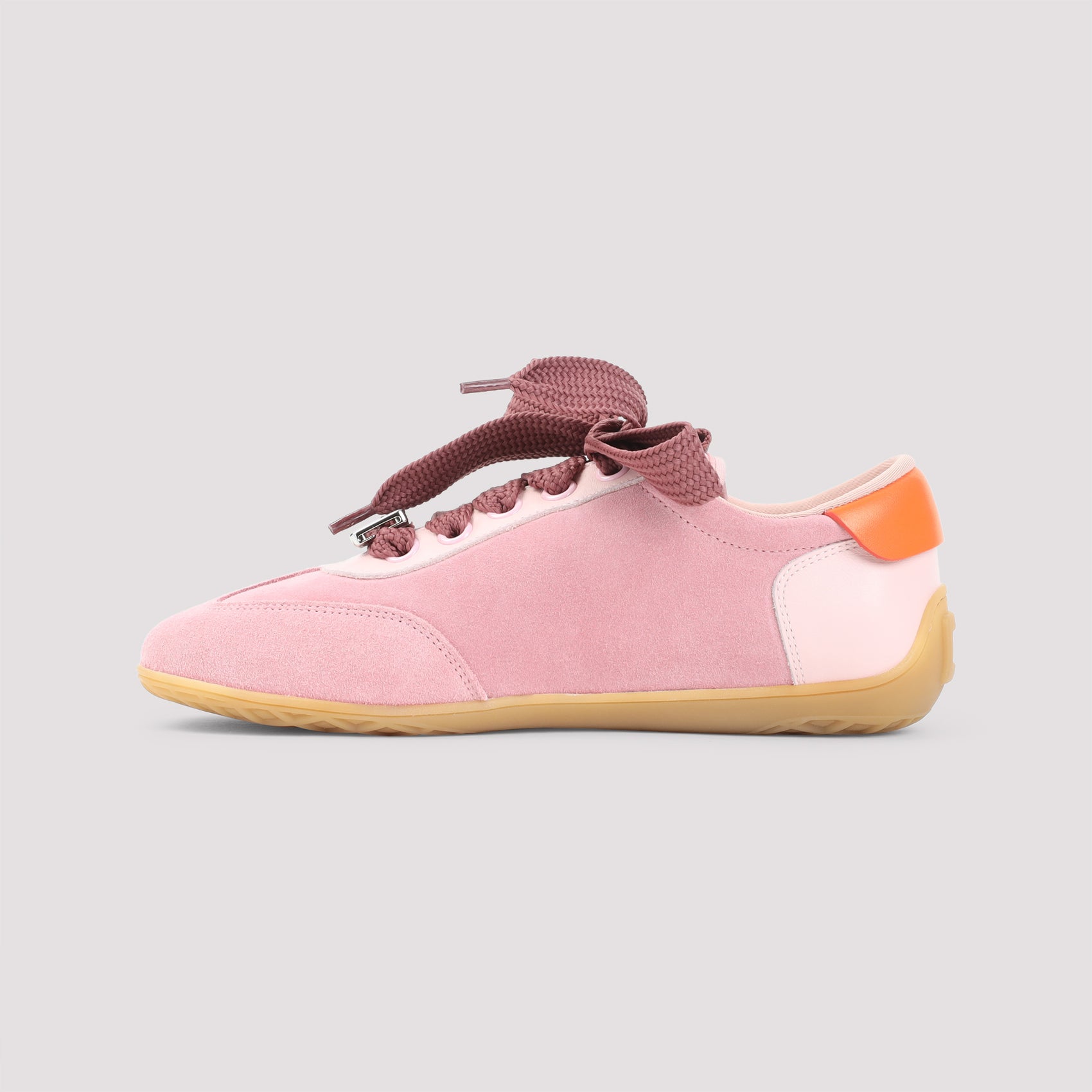 Suede Sneakers With Contrasting Accents And Embroidered Logo