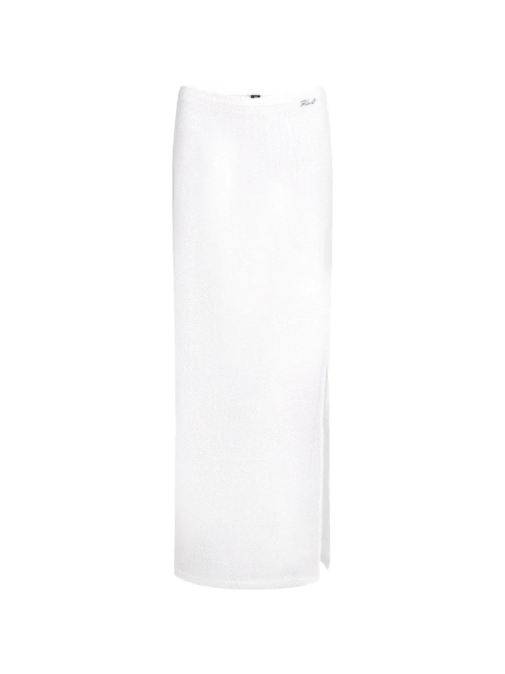 Sheer Mesh Maxi Skirt with Subtle Side Slit