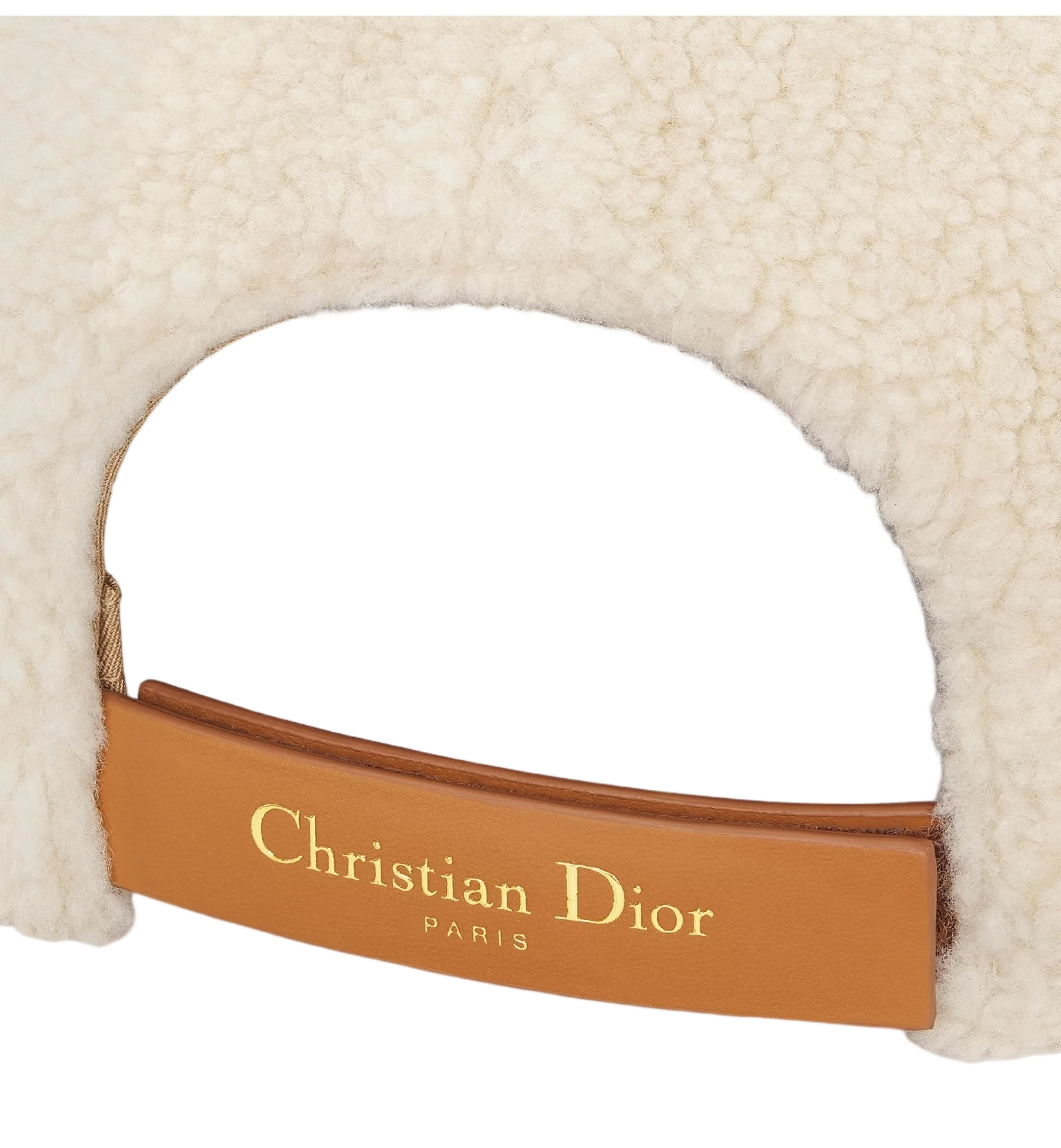 Cream Soft Textured Cap Brown Brim