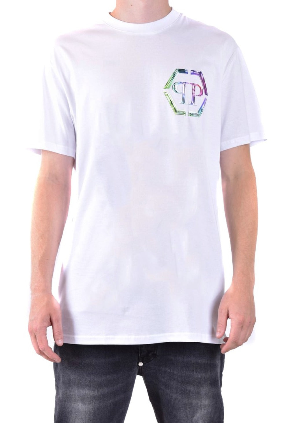 White Logo Print T-Shirt