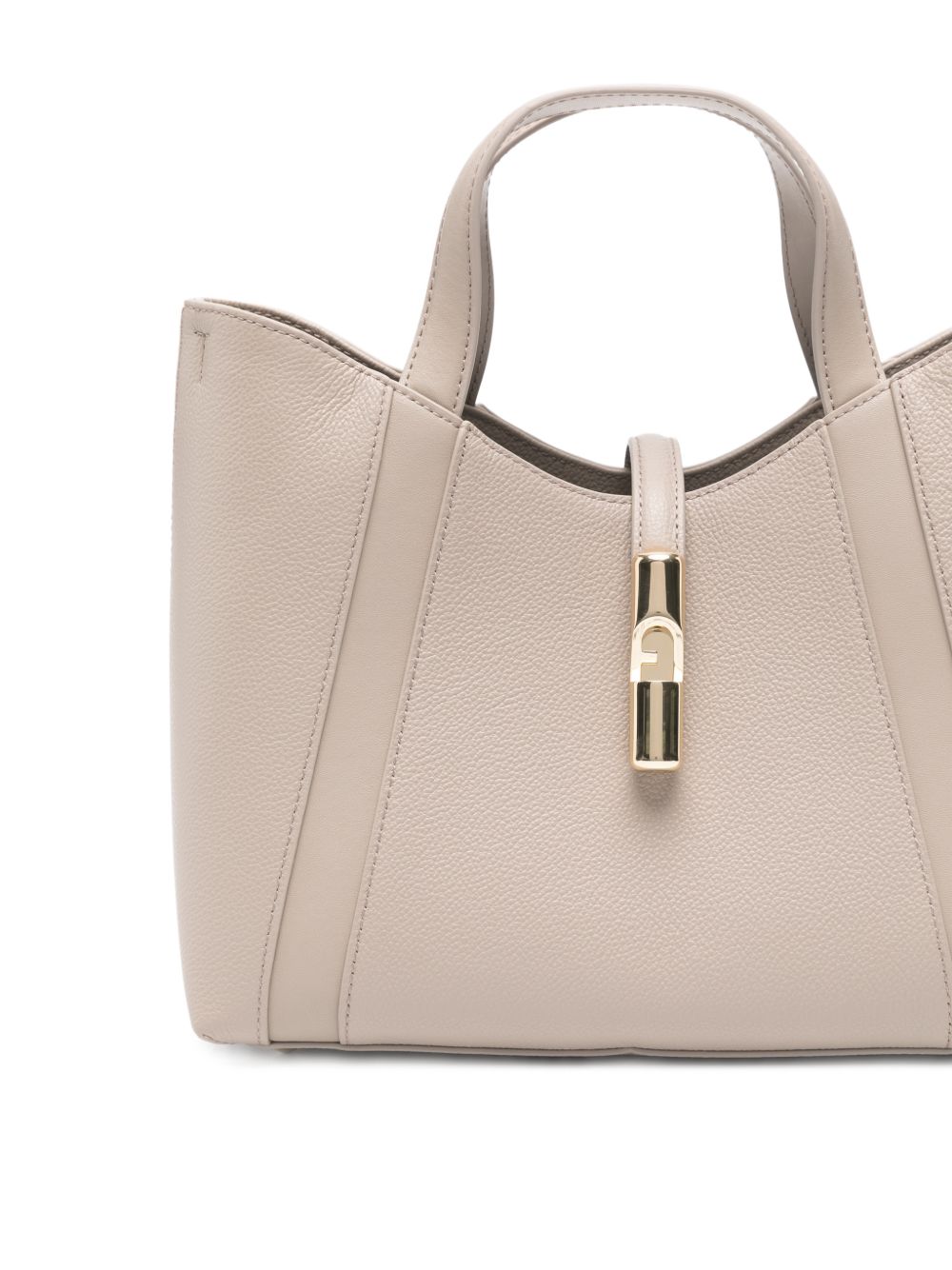 Structured Pebbled Leather Handbag