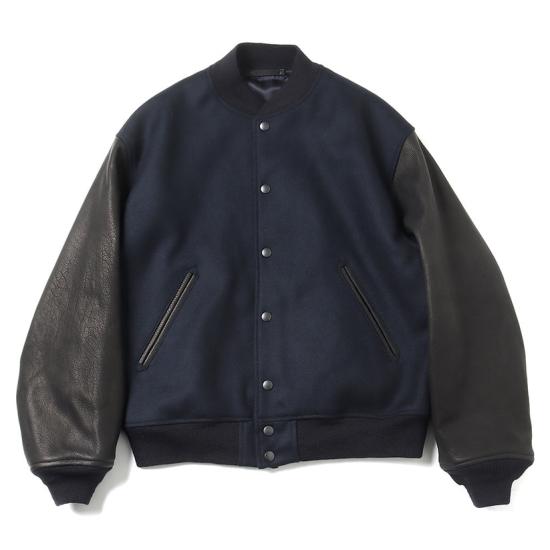 Classic Wool And Deer Leather Bomber Jacket