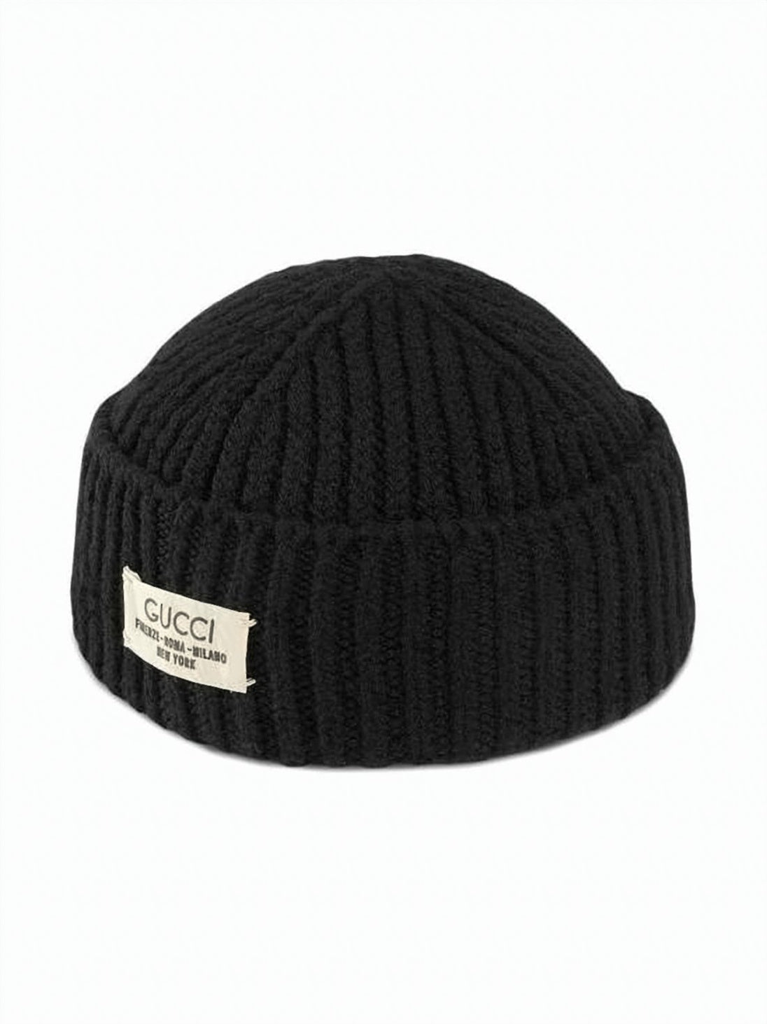 Ribbed Knit Beanie with Short Cuff