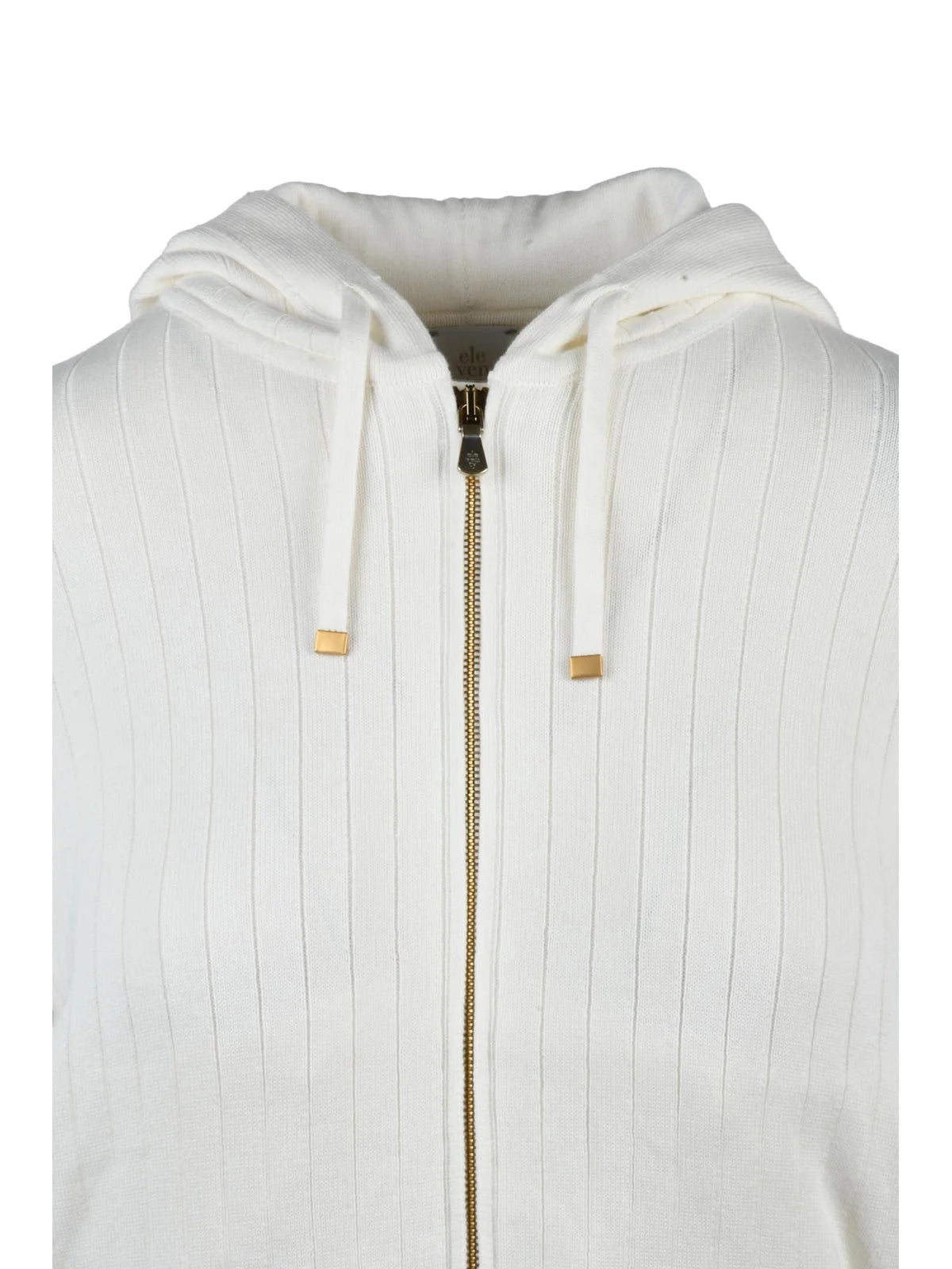 White Cotton Cropped Sweatshirt