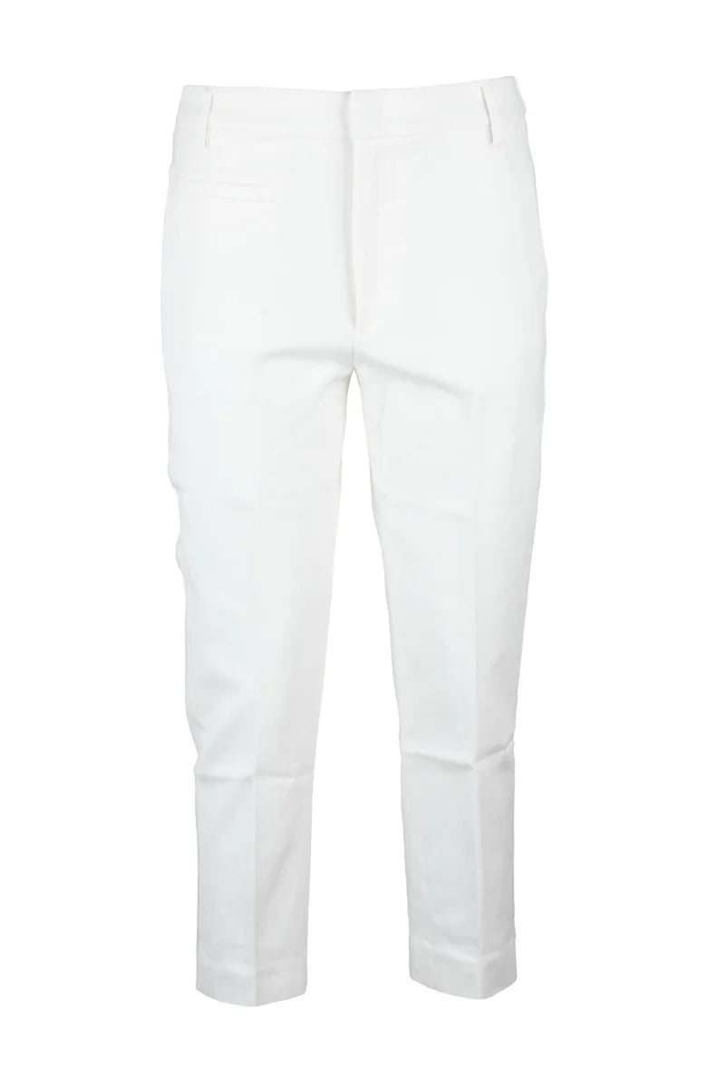 Ariel White Tapered Leg Trousers