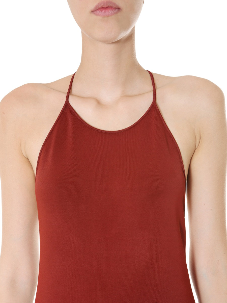 Fluid Viscose Dress with Knotted Straps