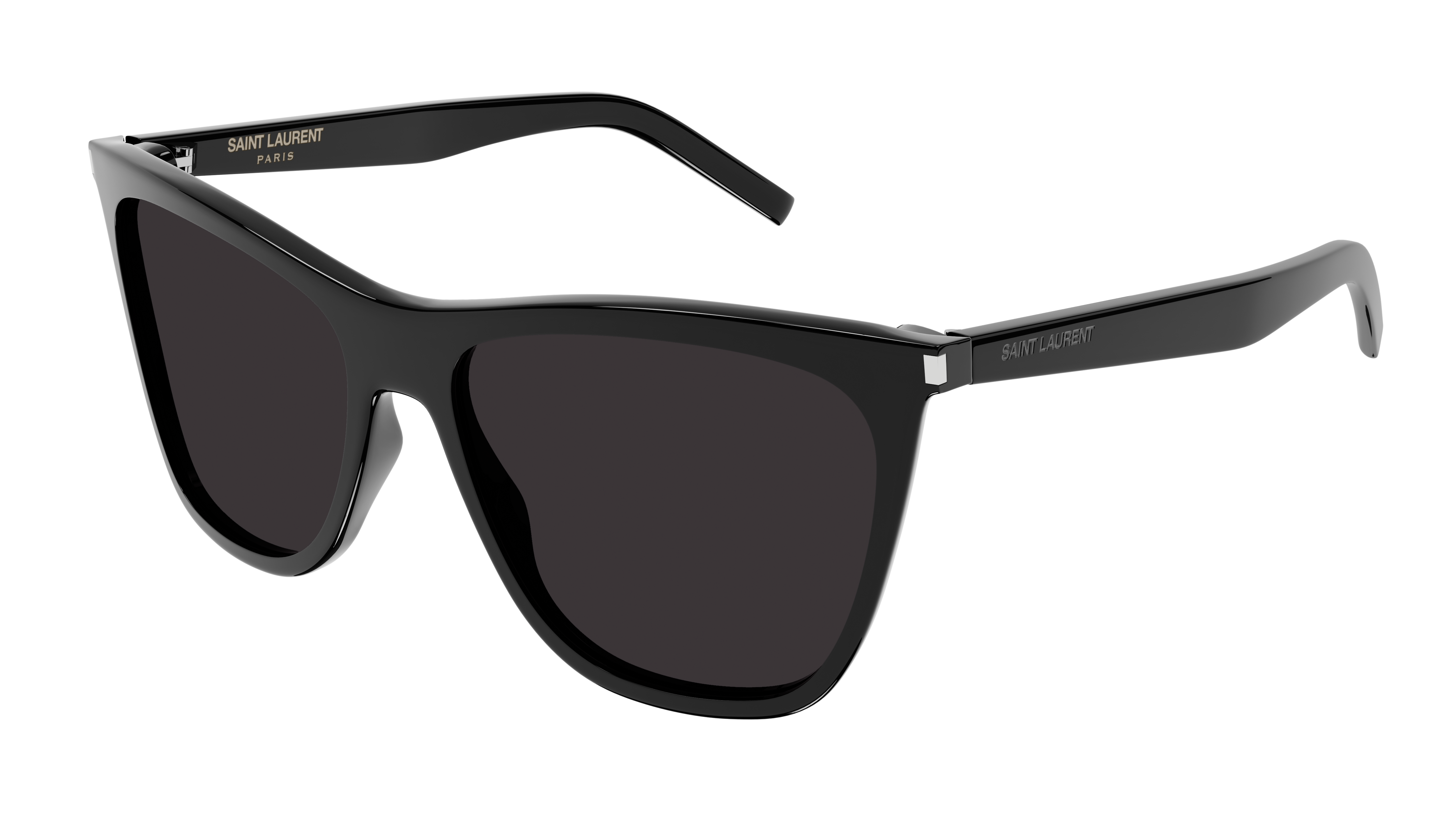 Angular Cat-Eye Sunglasses with Bold Black Acetate Frame