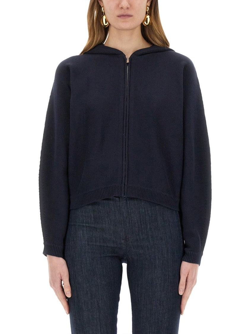 Knit Sweatshirt With Zipper
