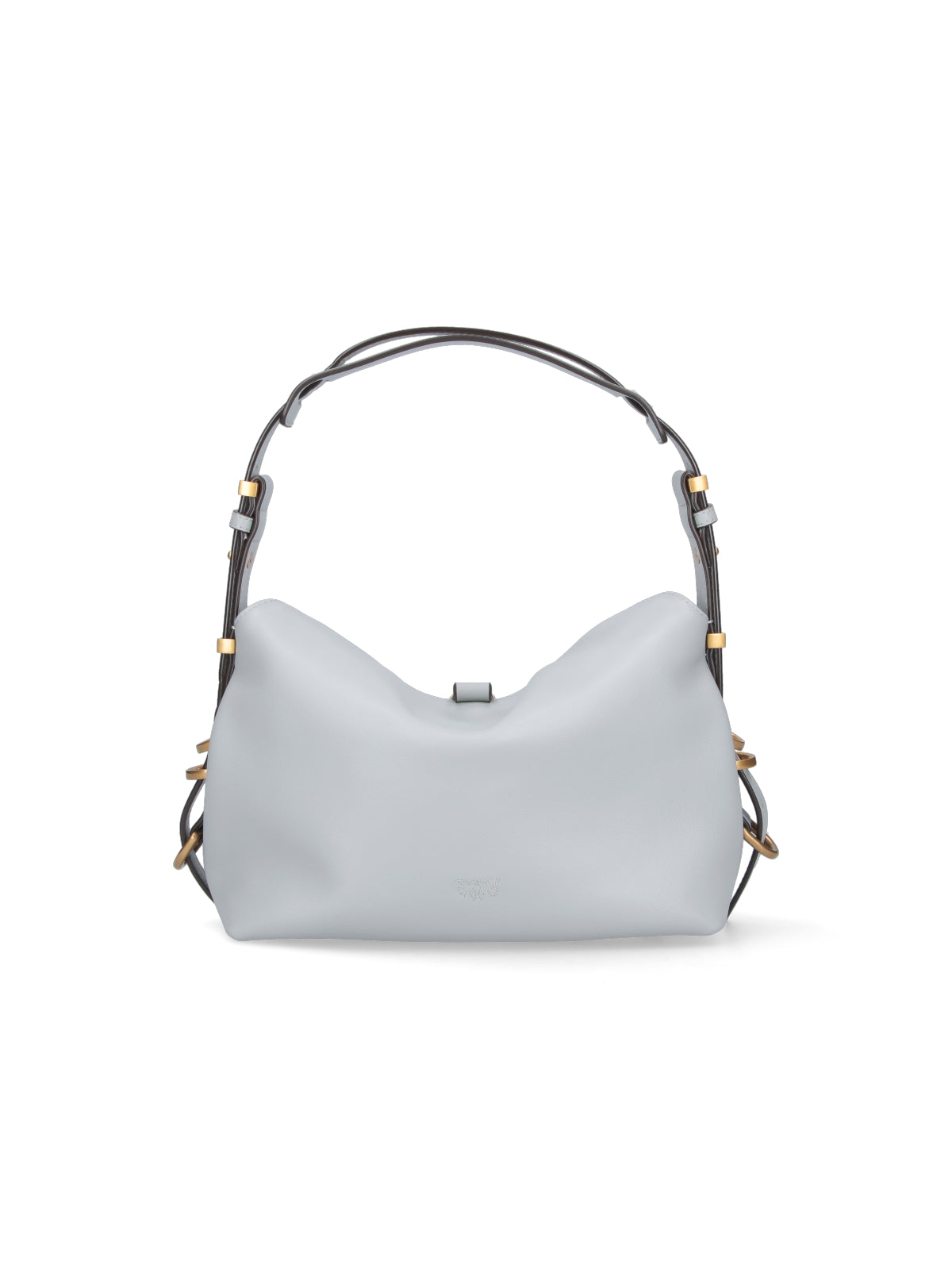 Rectangular Grey Bag With Structured Design And Versatile Carrying Options