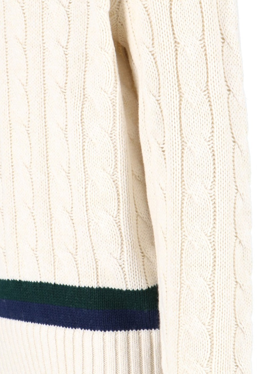 Cable-Knit Cricket Sweater Cream